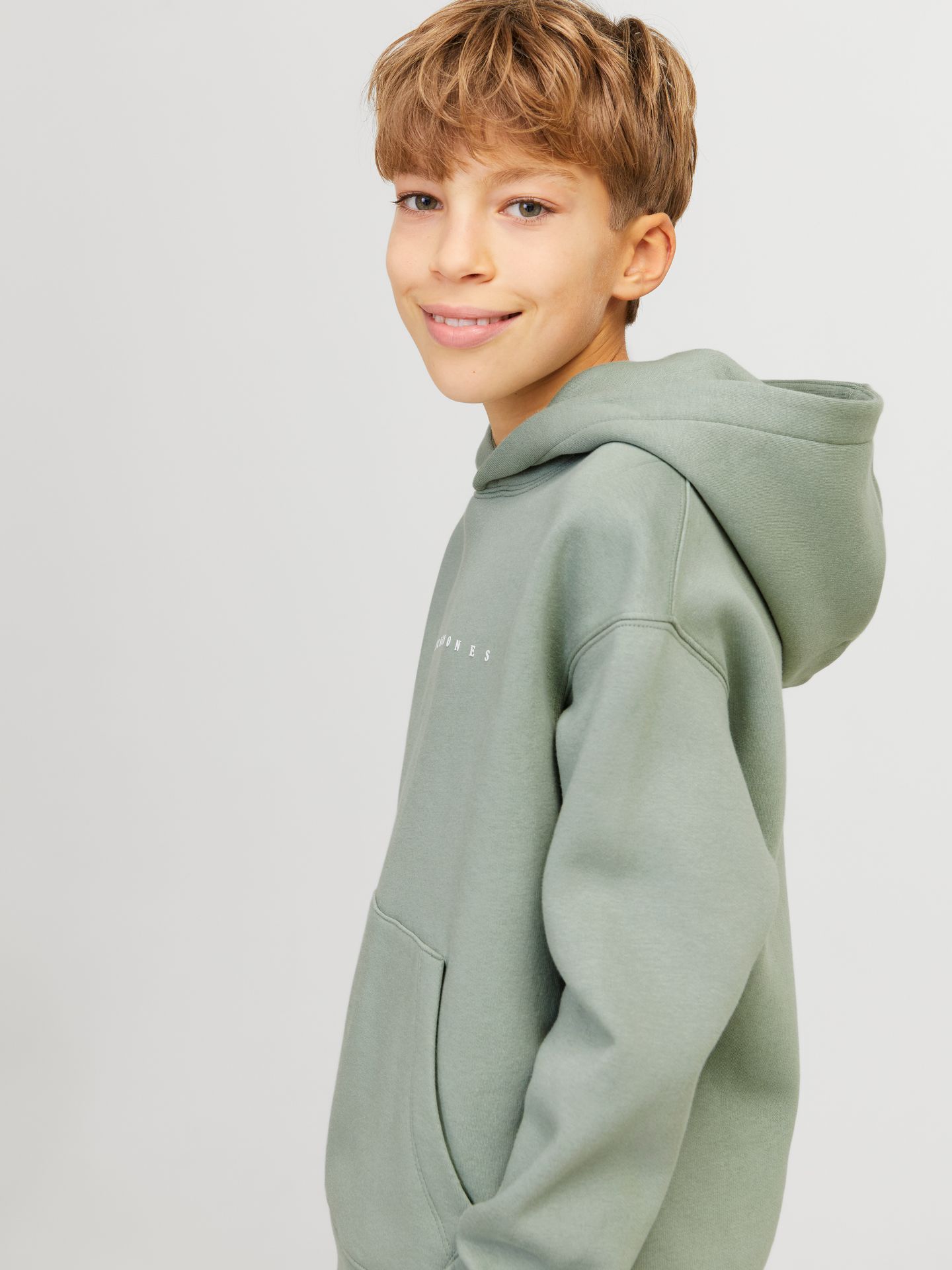 Jack & Jones JJESTAR JJ SWEAT HOOD NOOS JNR Iceberg Green 2900152522017