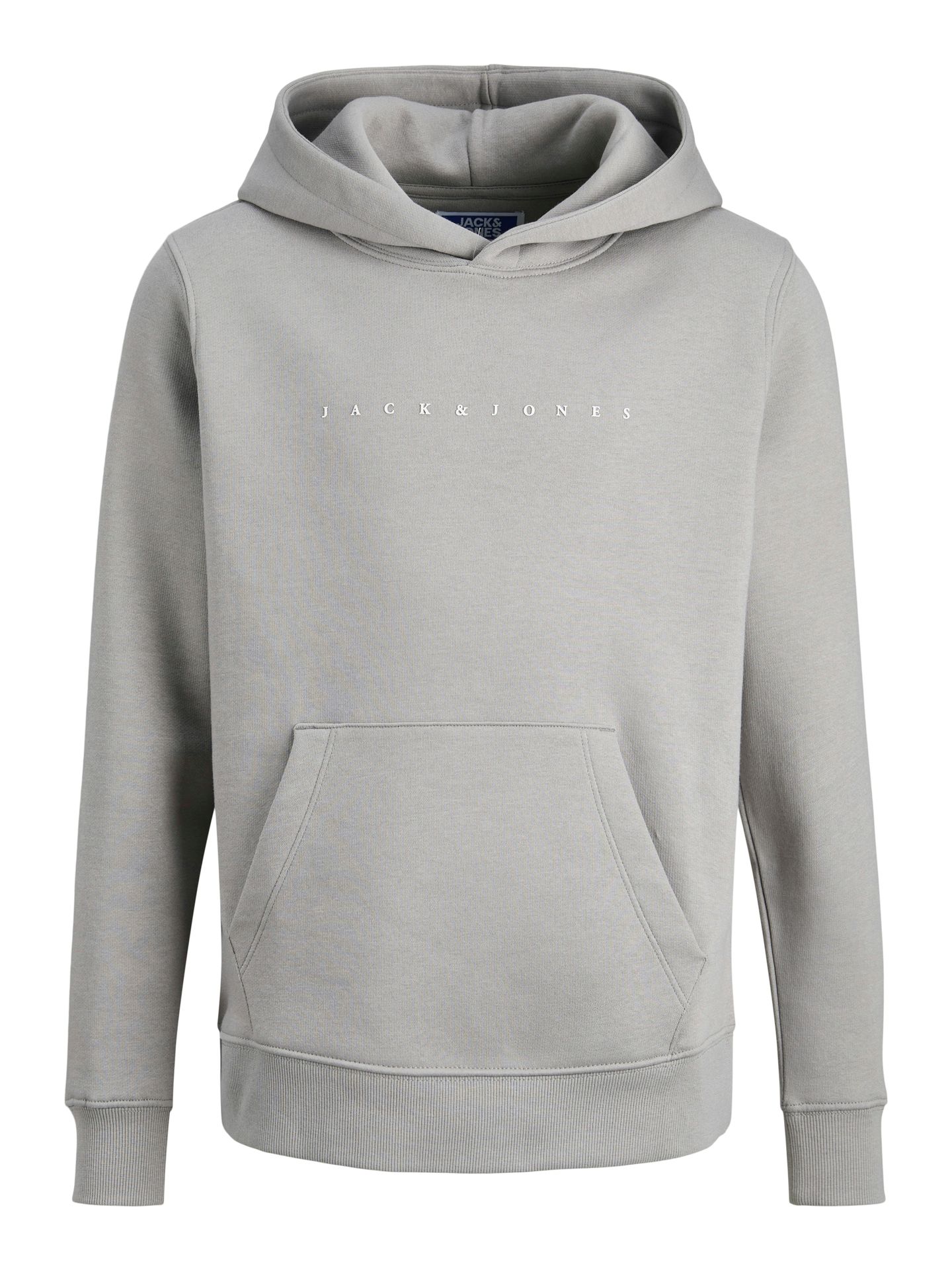 Jack & Jones JJESTAR JJ SWEAT HOOD NOOS JNR Ultimate Grey/White 2900152531057