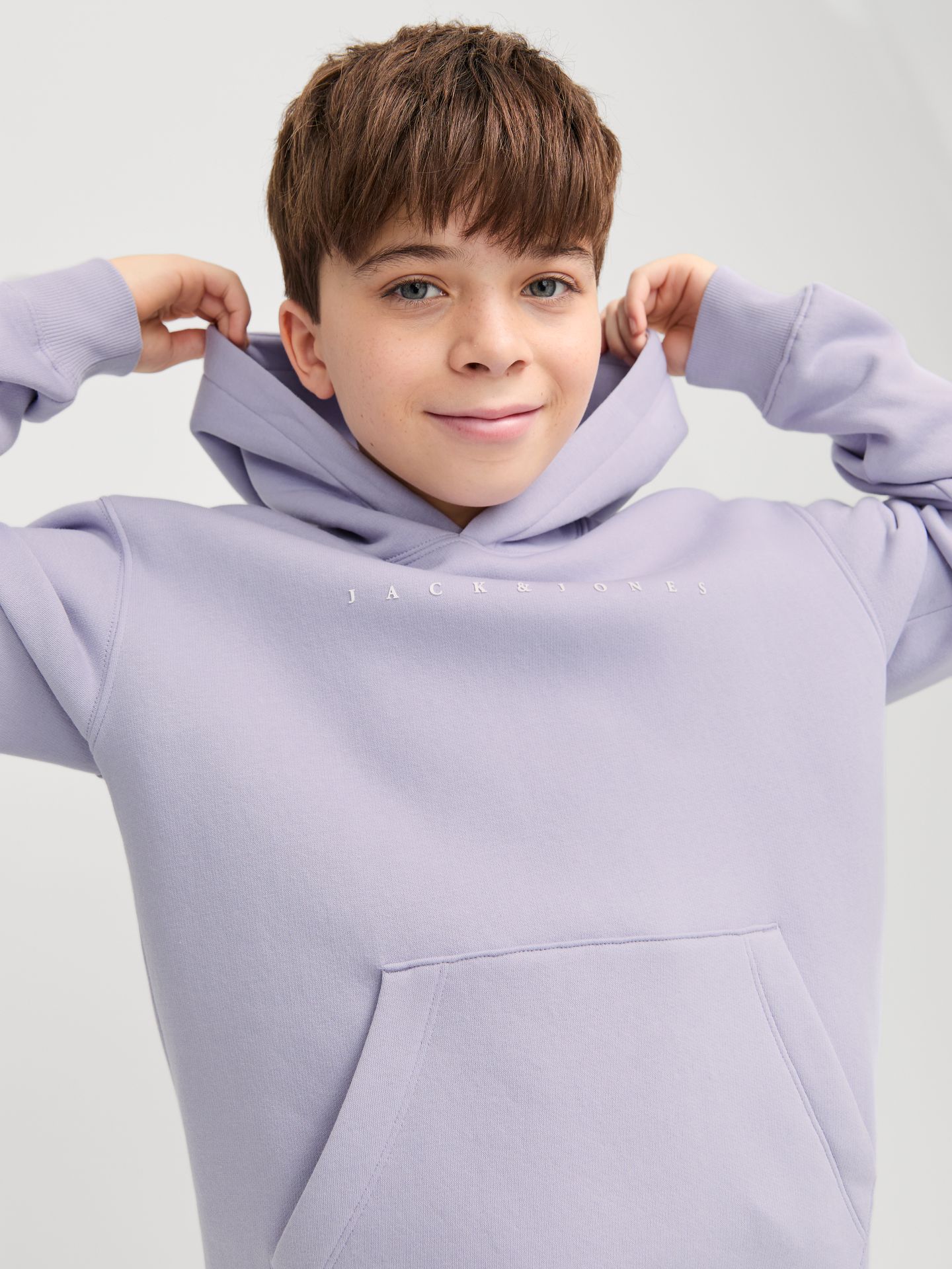Jack & Jones JJESTAR JJ SWEAT HOOD NOOS JNR Languid Lavender 2900152433047