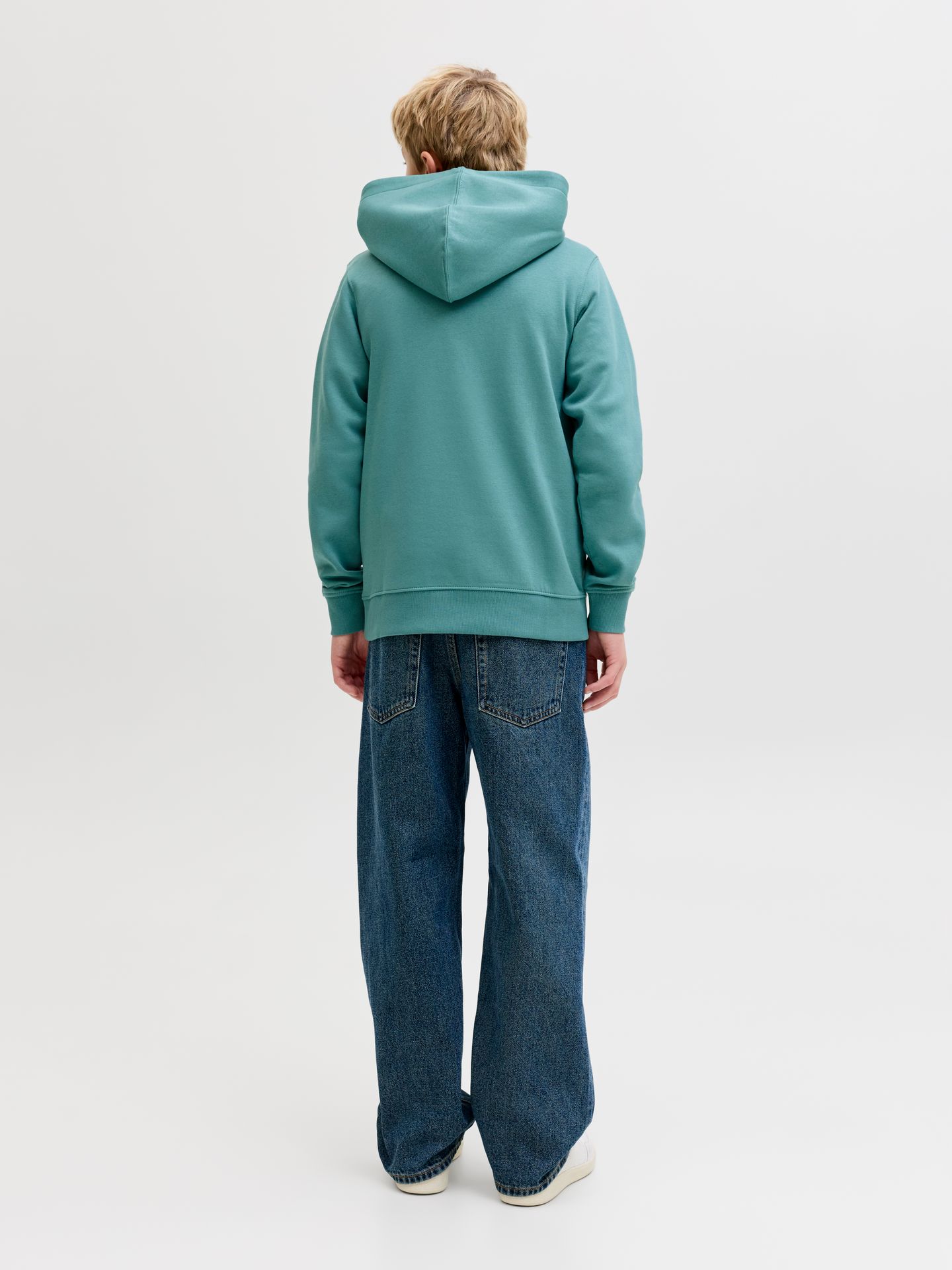 Jack & Jones JJESTAR JJ SWEAT HOOD NOOS JNR Mineral Blue 2900162607056