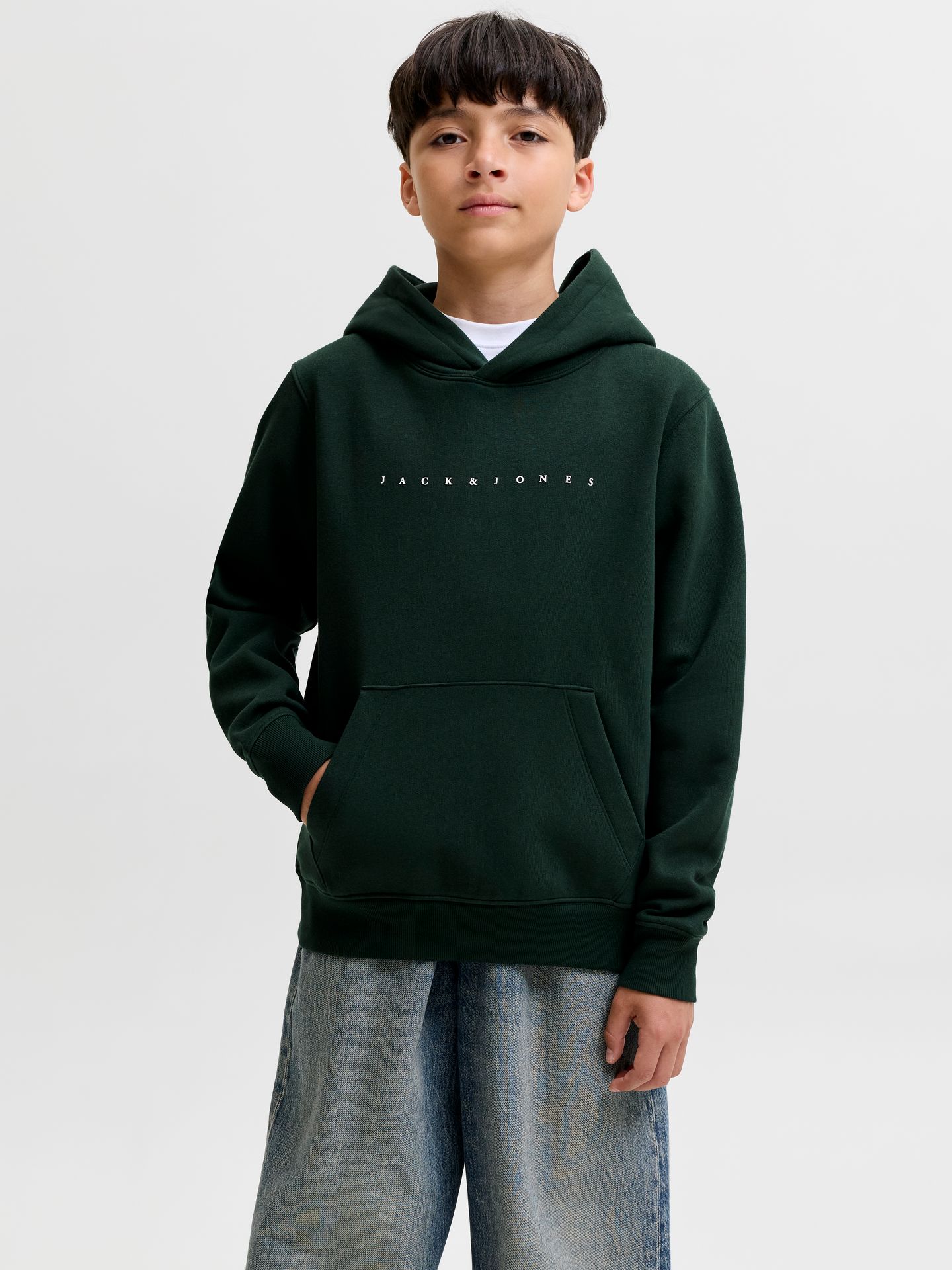 Jack & Jones JJESTAR JJ SWEAT HOOD NOOS JNR Scarab 00104945-EKA26011400003592