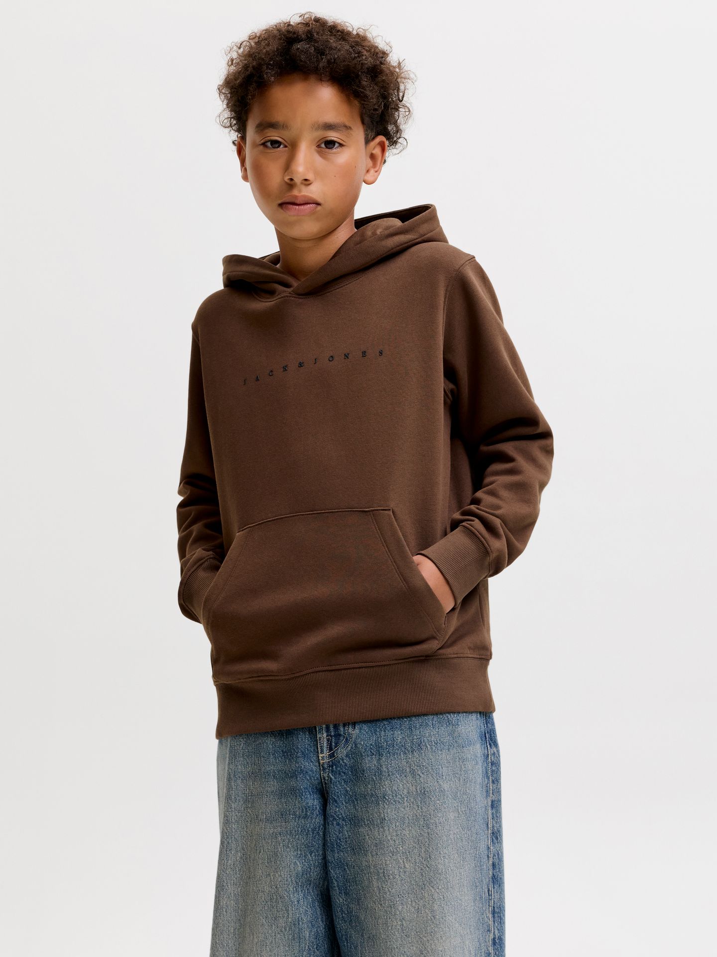 Jack & Jones JJESTAR JJ SWEAT HOOD NOOS JNR Cocoa 00104945-EKA26011400003593