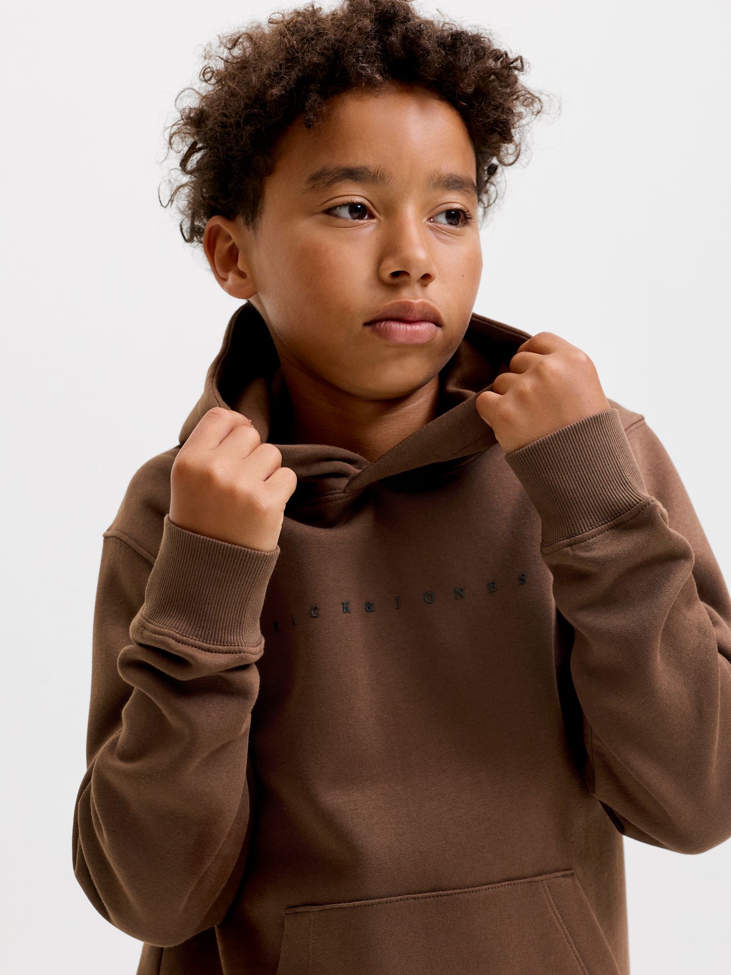 Jack & Jones JJESTAR JJ SWEAT HOOD NOOS JNR Cocoa 2900167891030