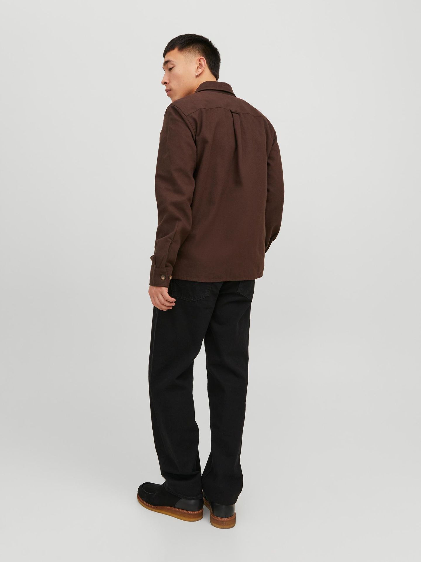 Jack & Jones JJEEDDIE OVERSHIRT LS NOOS Seal Brown/SOLID 2900140955025