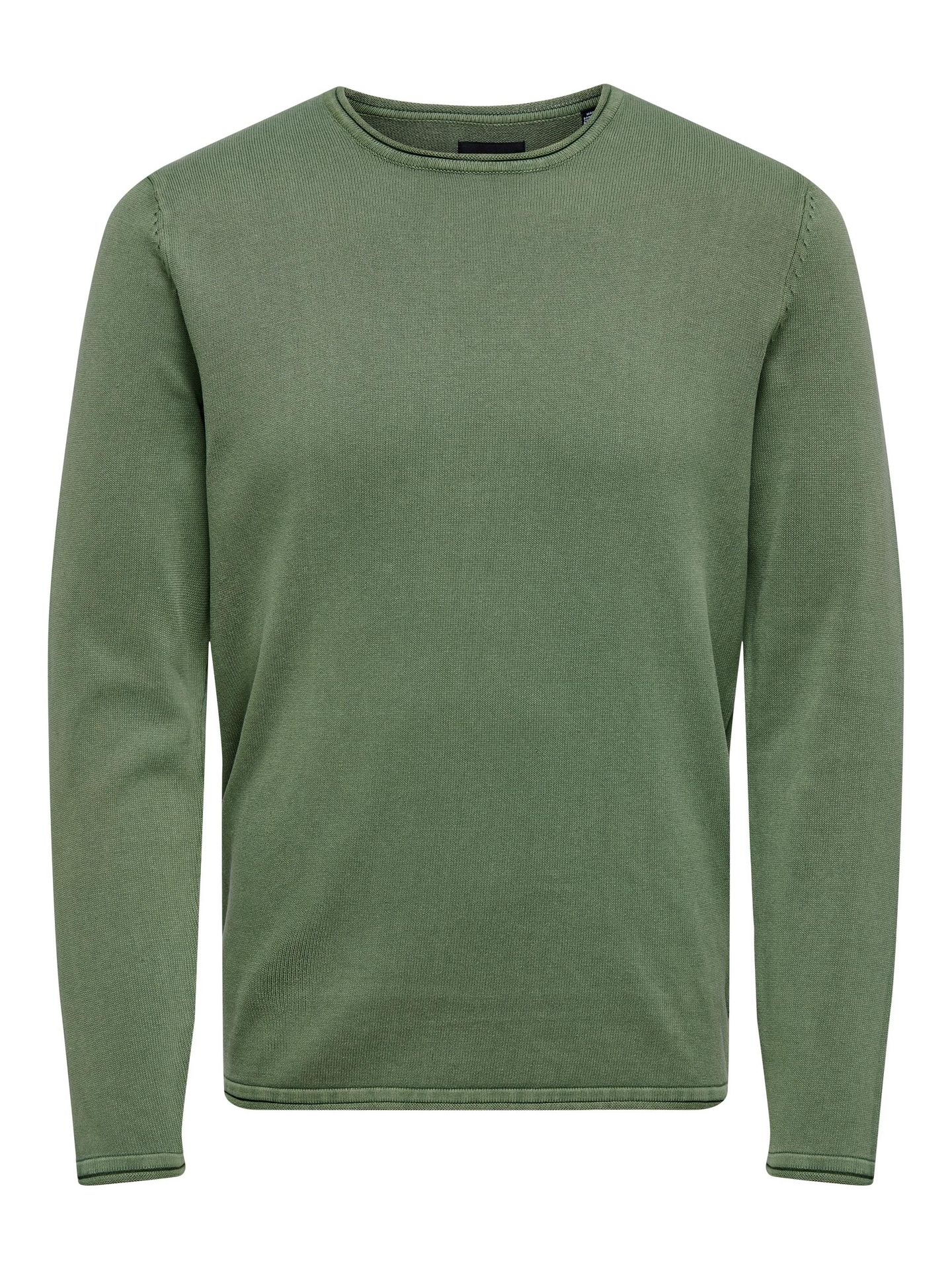 Only & Sons ONSGARSON 12 WASH CREW KNIT NOOS Hedge Green 2900145016035