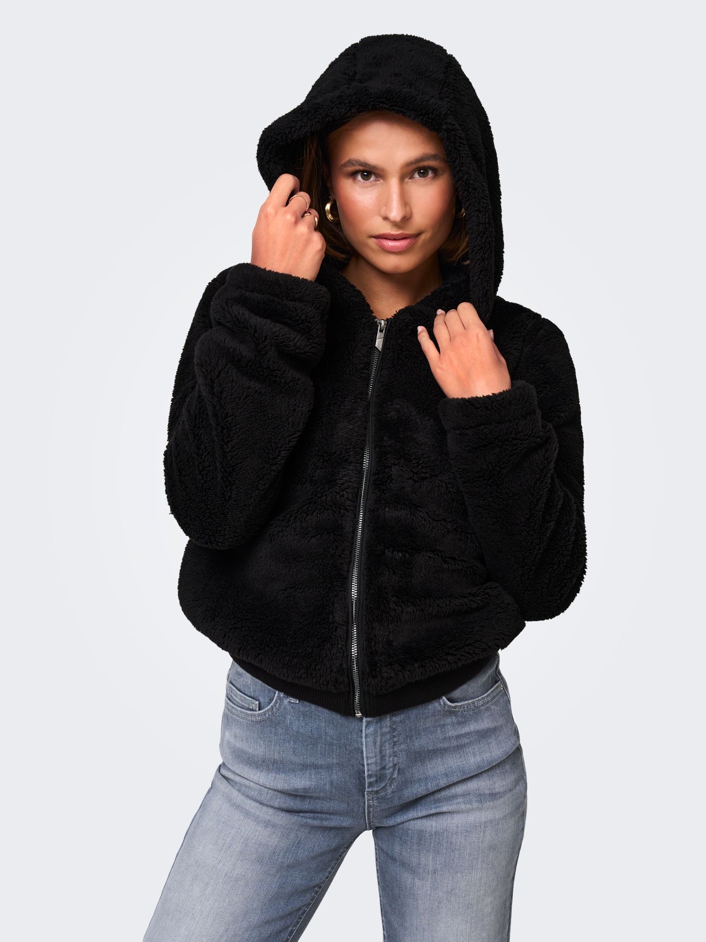 Only ONLNEWANNA CONTACT SHERPA JACKET CC Black 2900141125014