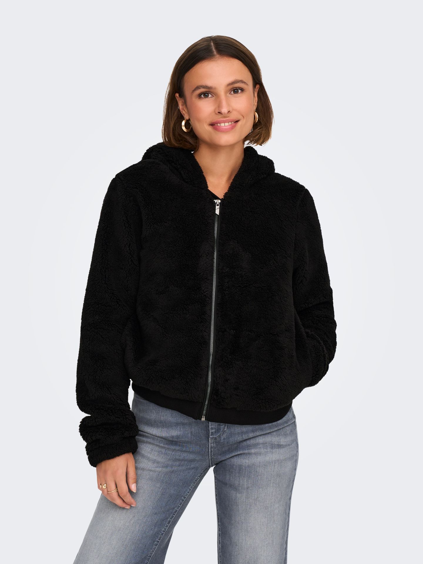 Only ONLNEWANNA CONTACT SHERPA JACKET CC Black 2900141125014