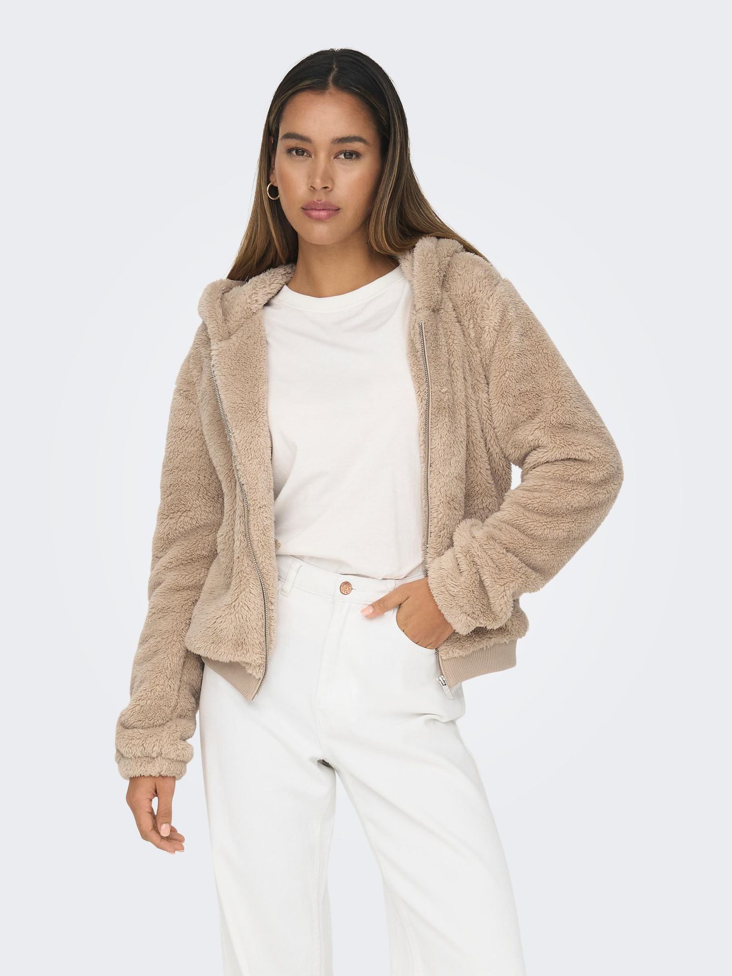 Only ONLNEWANNA CONTACT SHERPA JACKET CC Humus 2900141111048 Only ONLNEWANNA CONTACT SHERPA JACKET CC Humus 2900141111048