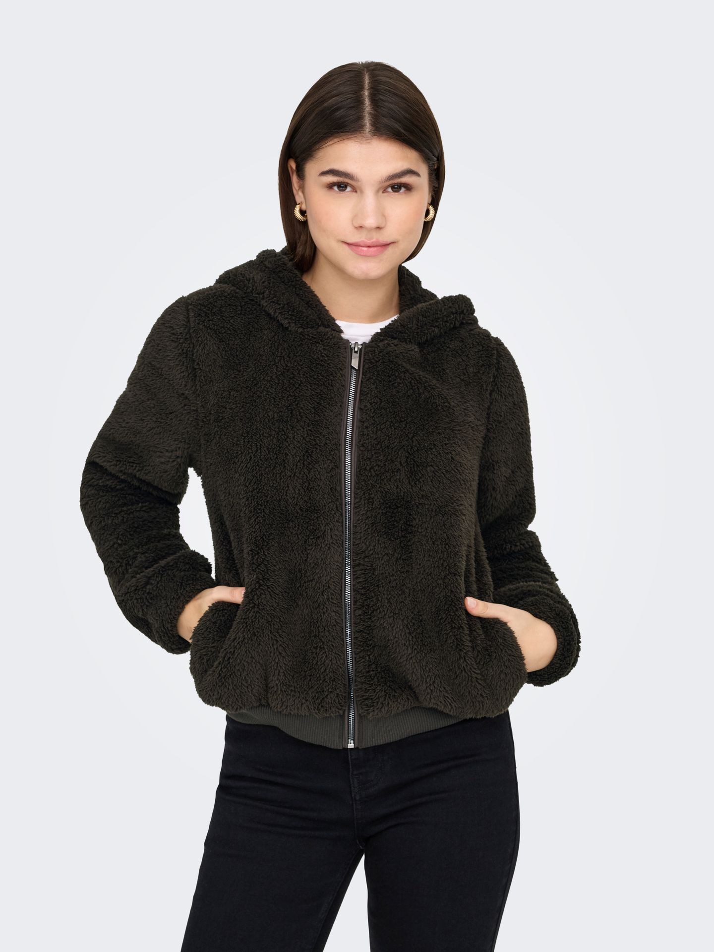 Only ONLNEWANNA CONTACT SHERPA JACKET CC Chocolate Torte 00105062-EKA26011400003114
