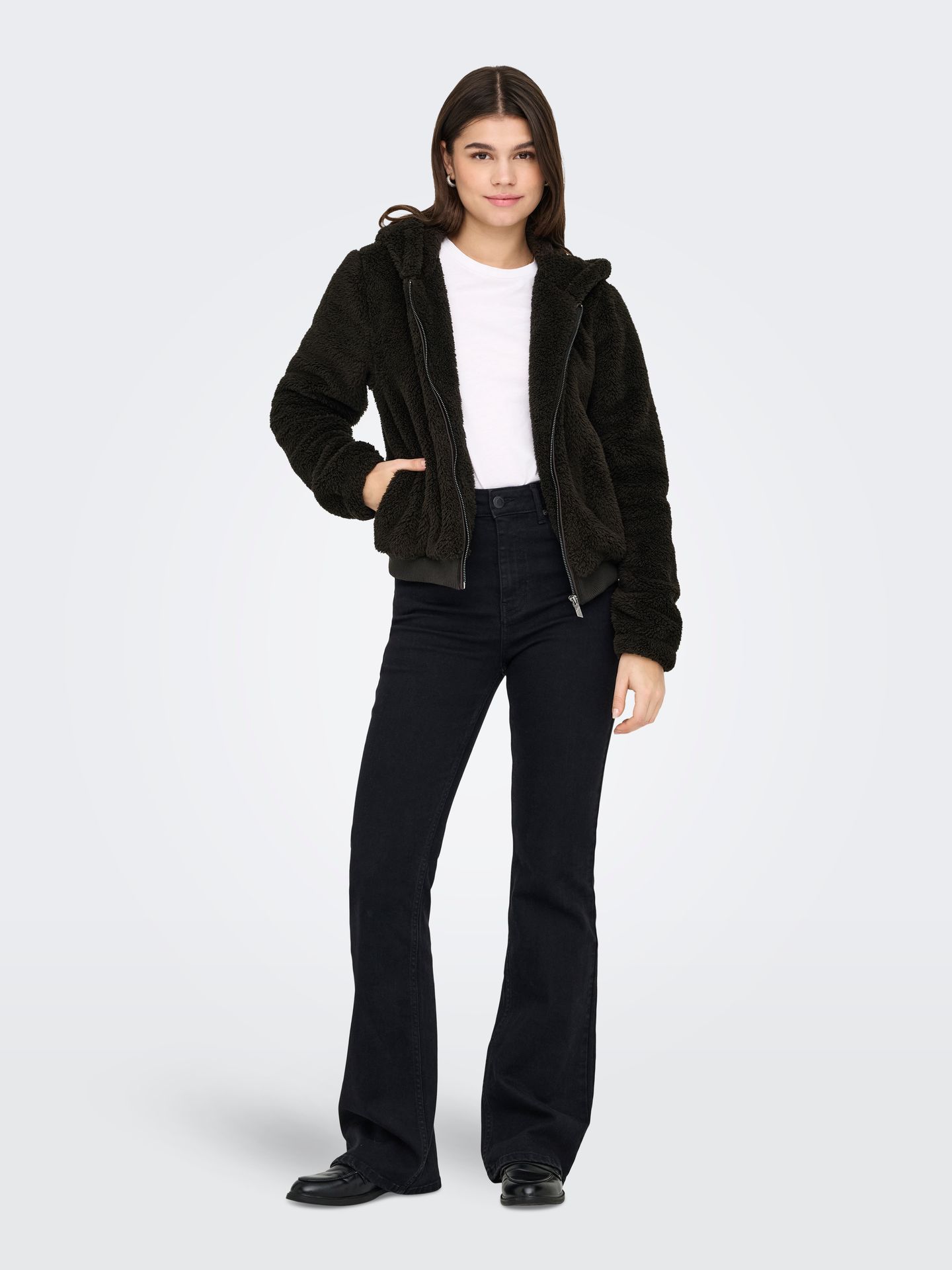 Only ONLNEWANNA CONTACT SHERPA JACKET CC Chocolate Torte 2900168720032