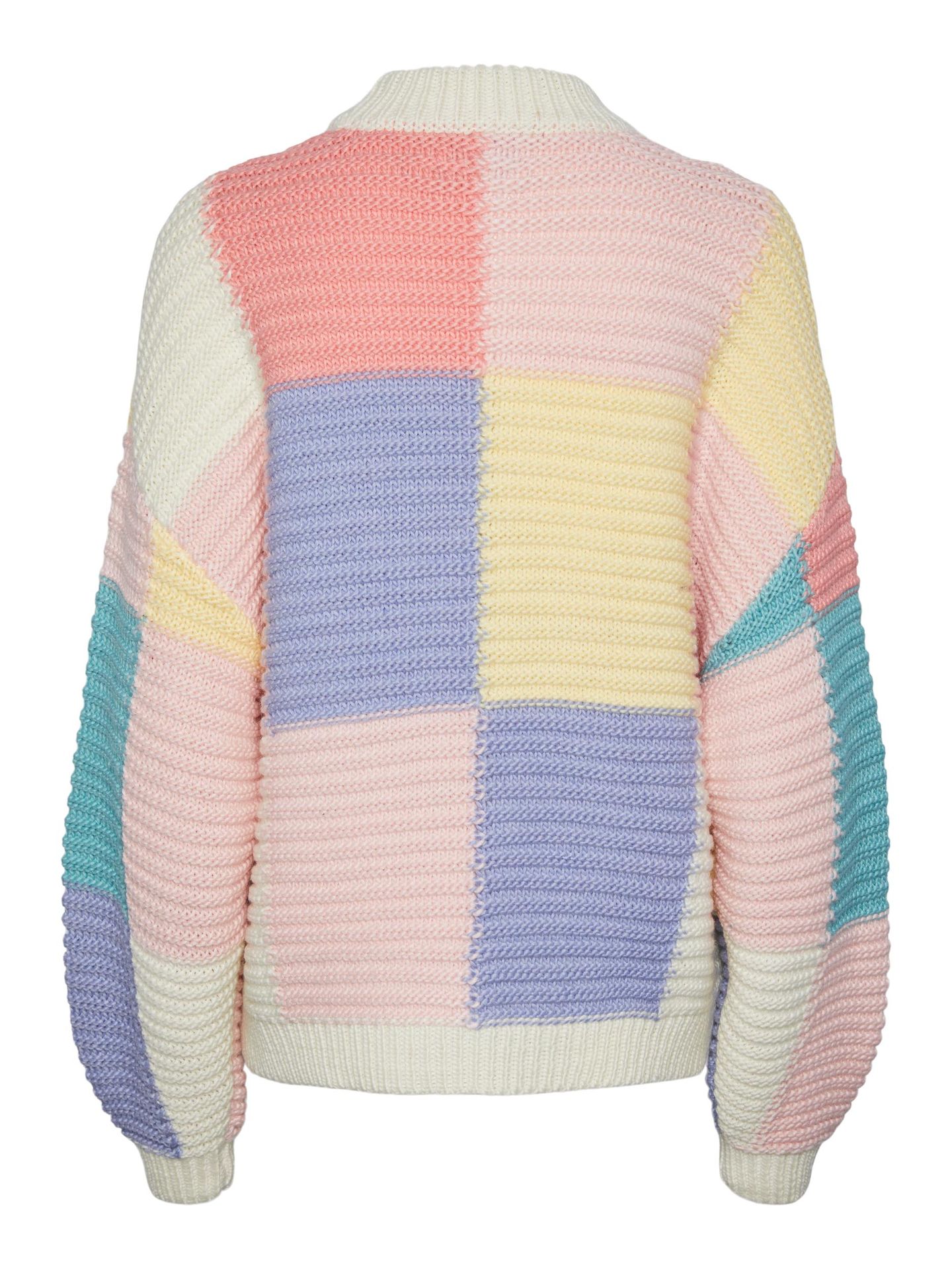 Pieces PCJAMIE LS O-NECK KNIT BC Cloud Dancer/Magnet jacquard 2900141237014