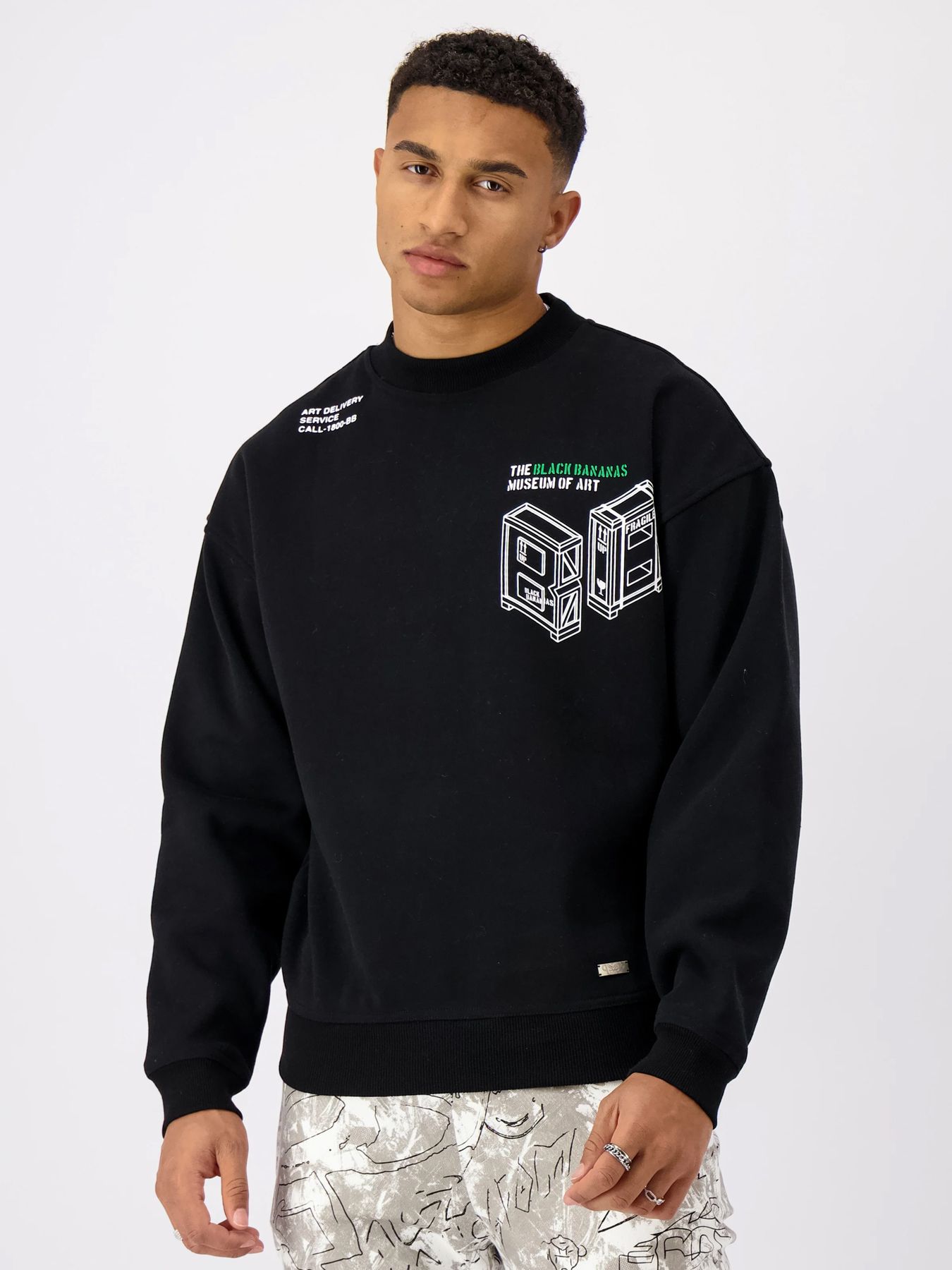 Black Bananas Logistics crewneck Black 2900141320068