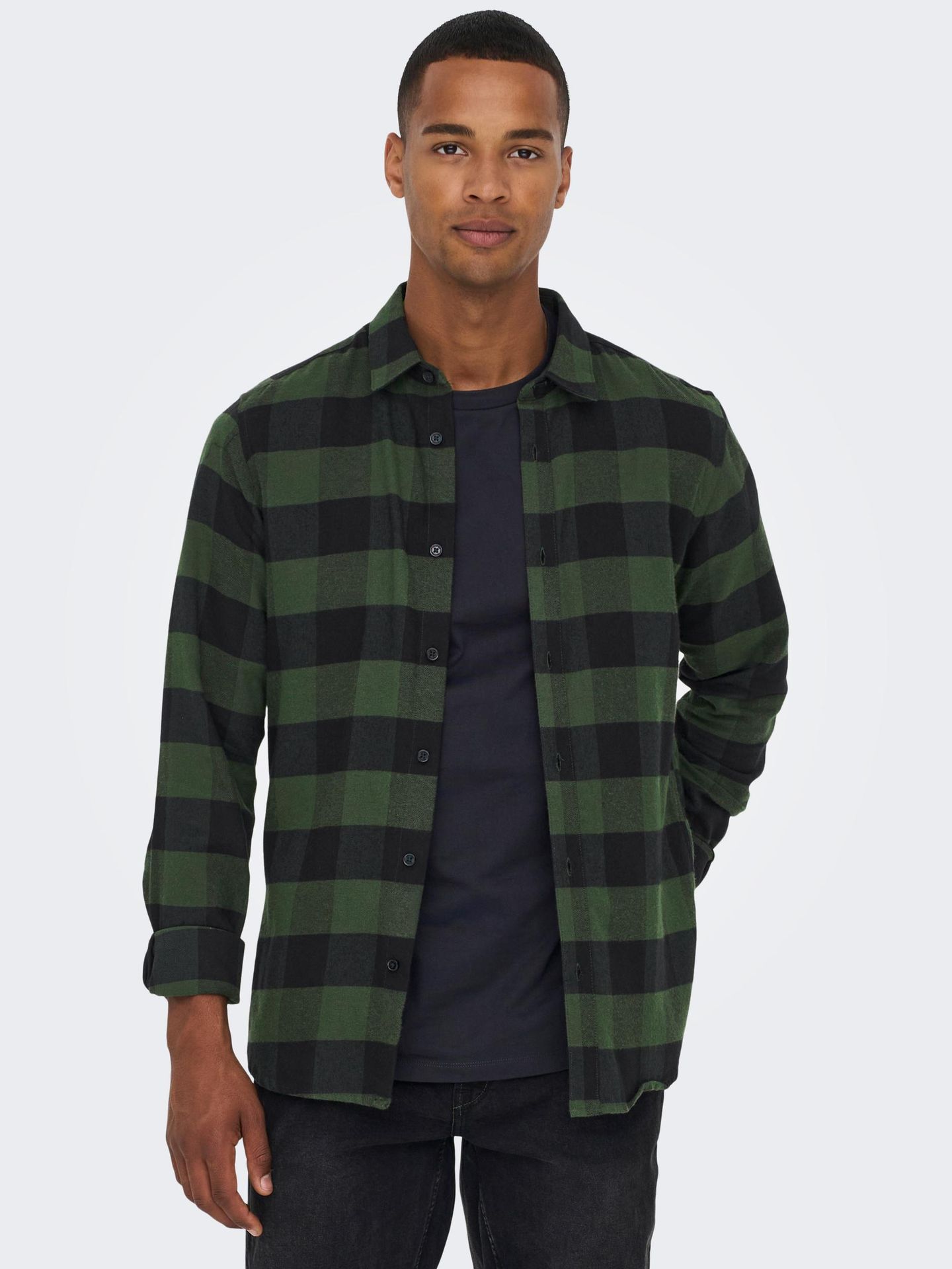 Only & Sons ONSGUDMUND LS CHECKED SHIRT NOOS Forest Night 2900141341018 Only & Sons ONSGUDMUND LS CHECKED SHIRT NOOS Forest Night 2900141341018