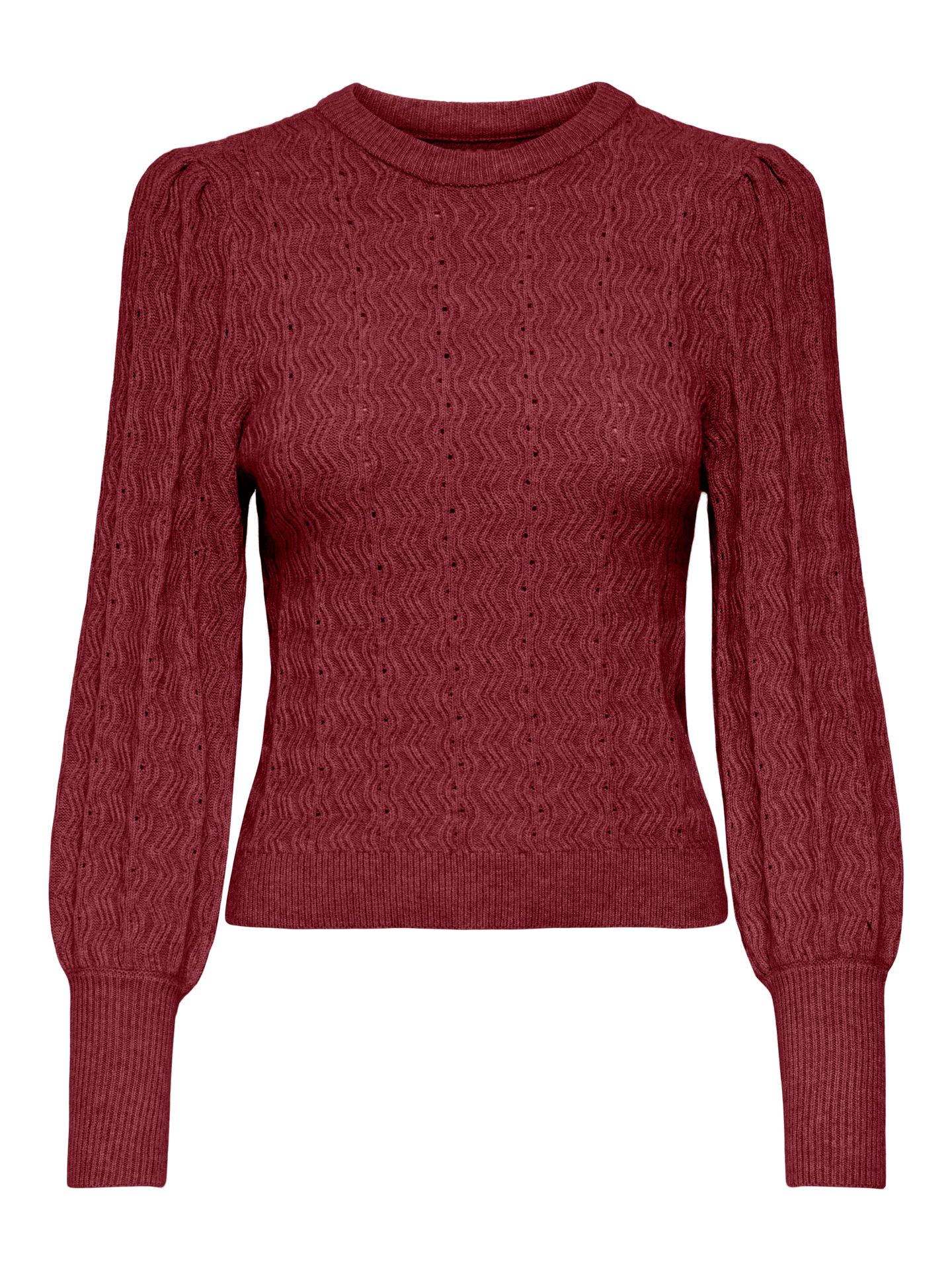 Only ONLKATIA LS STRUCT PUFF O-NECK NCA Cabernet/Melange 00105258-EKA26011400001979