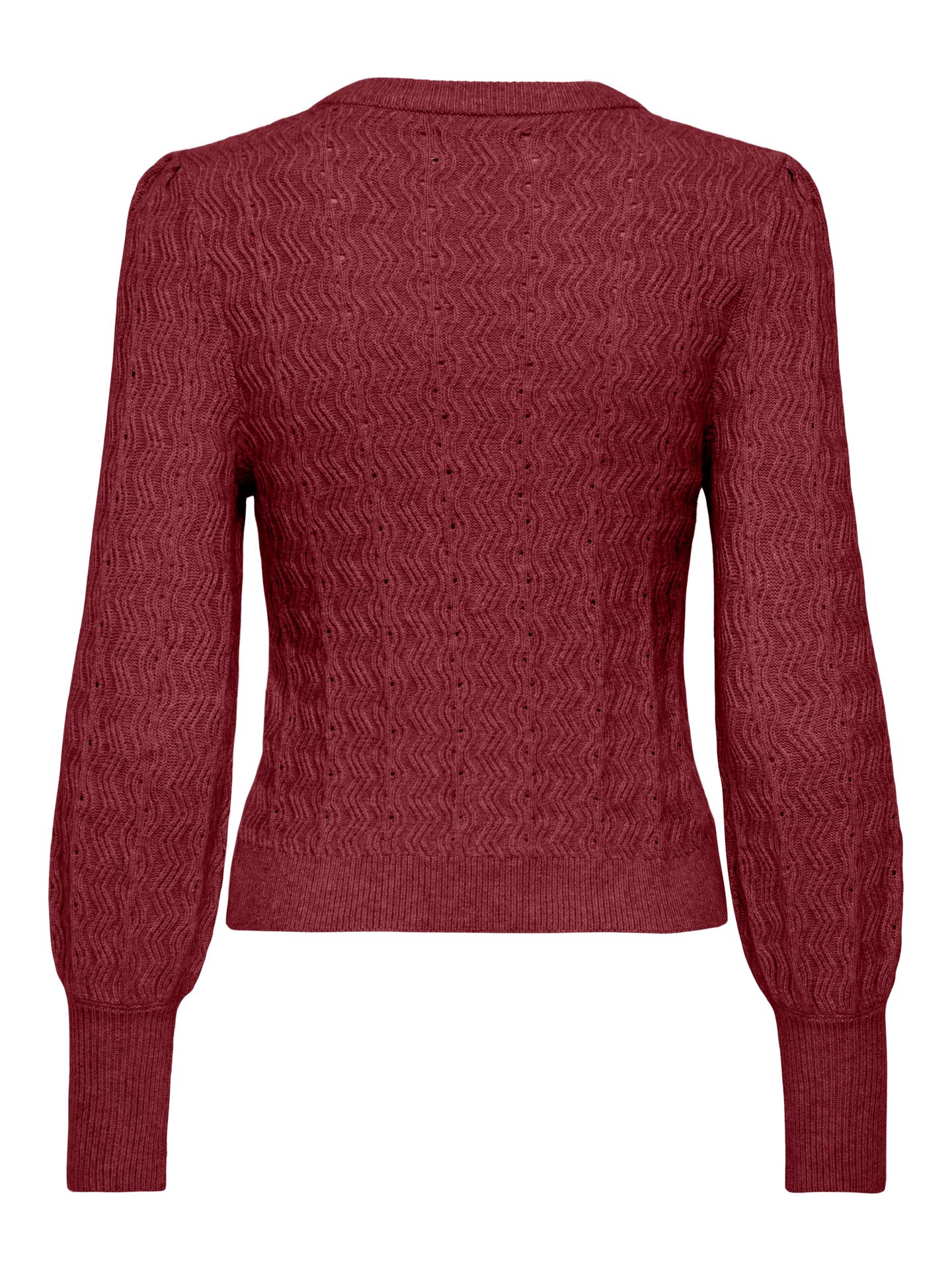 Only ONLKATIA LS STRUCT PUFF O-NECK NCA Cabernet/Melange 2900159356035