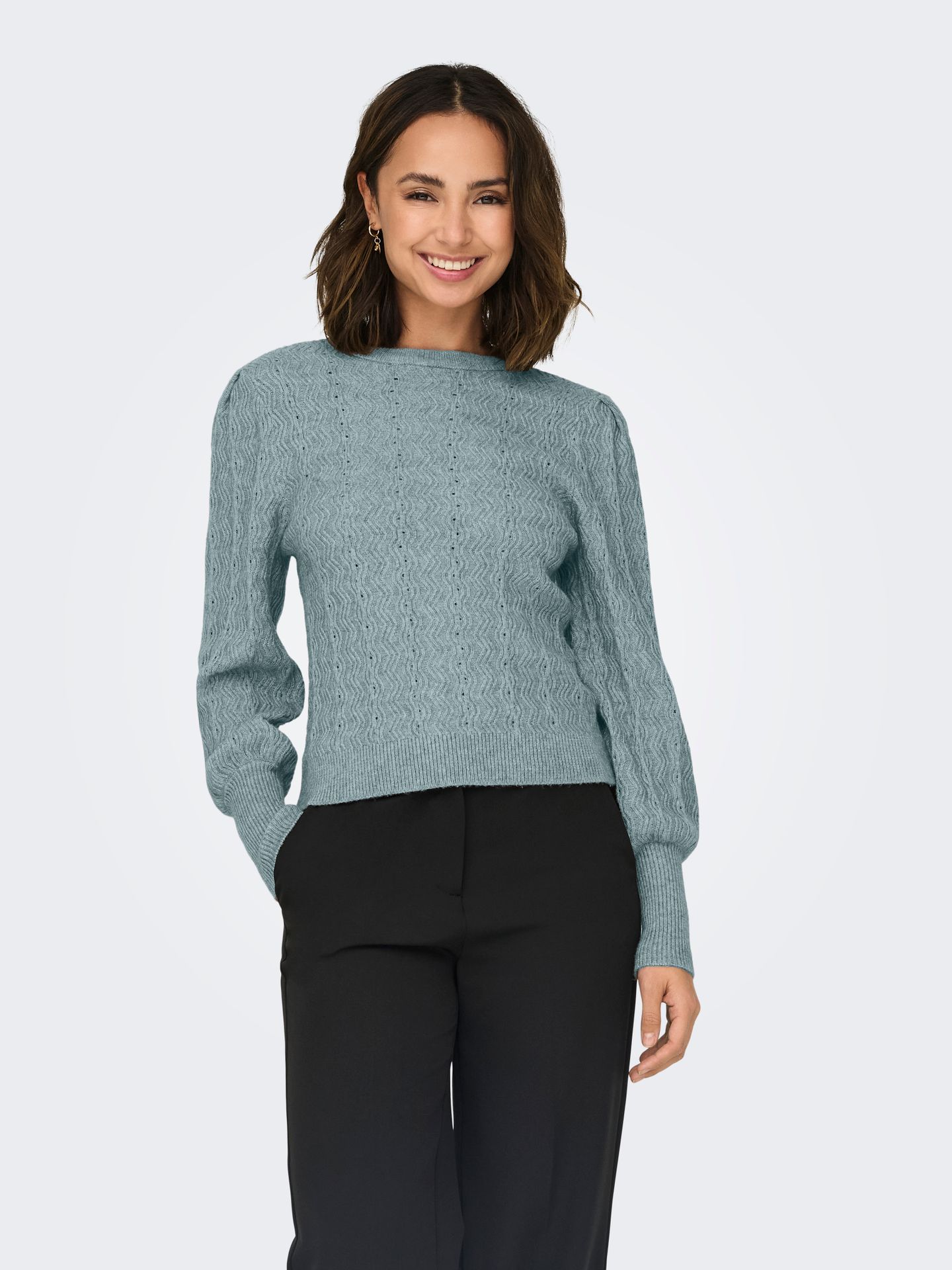 Only ONLKATIA LS STRUCT PUFF O-NECK NCA Arona/Melange 2900159354048