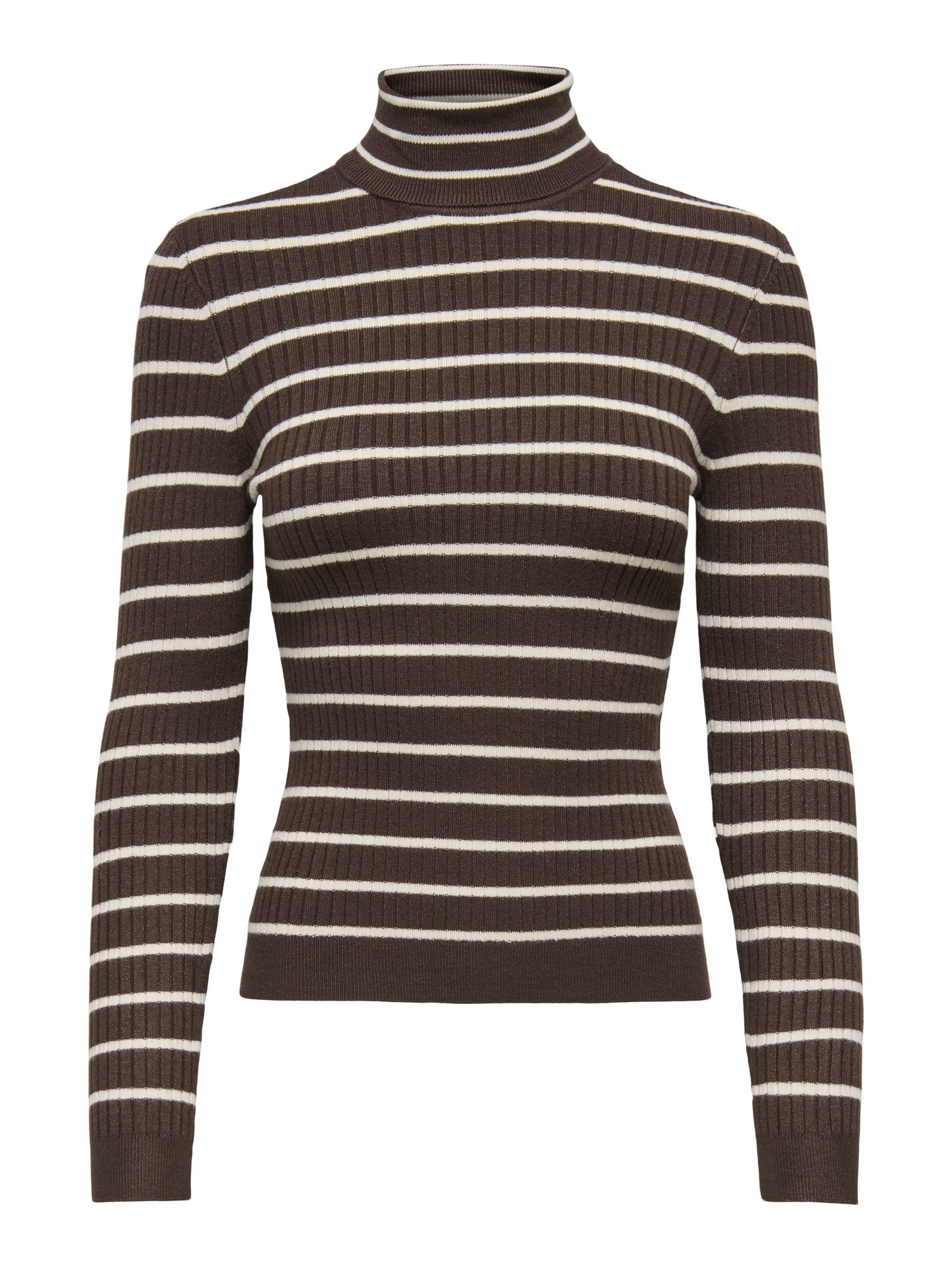 Only ONLKAROL L/S ROLLNECK PULLOVER KNT Coffee Bean/Black heart 00105261-EKA26011400003676