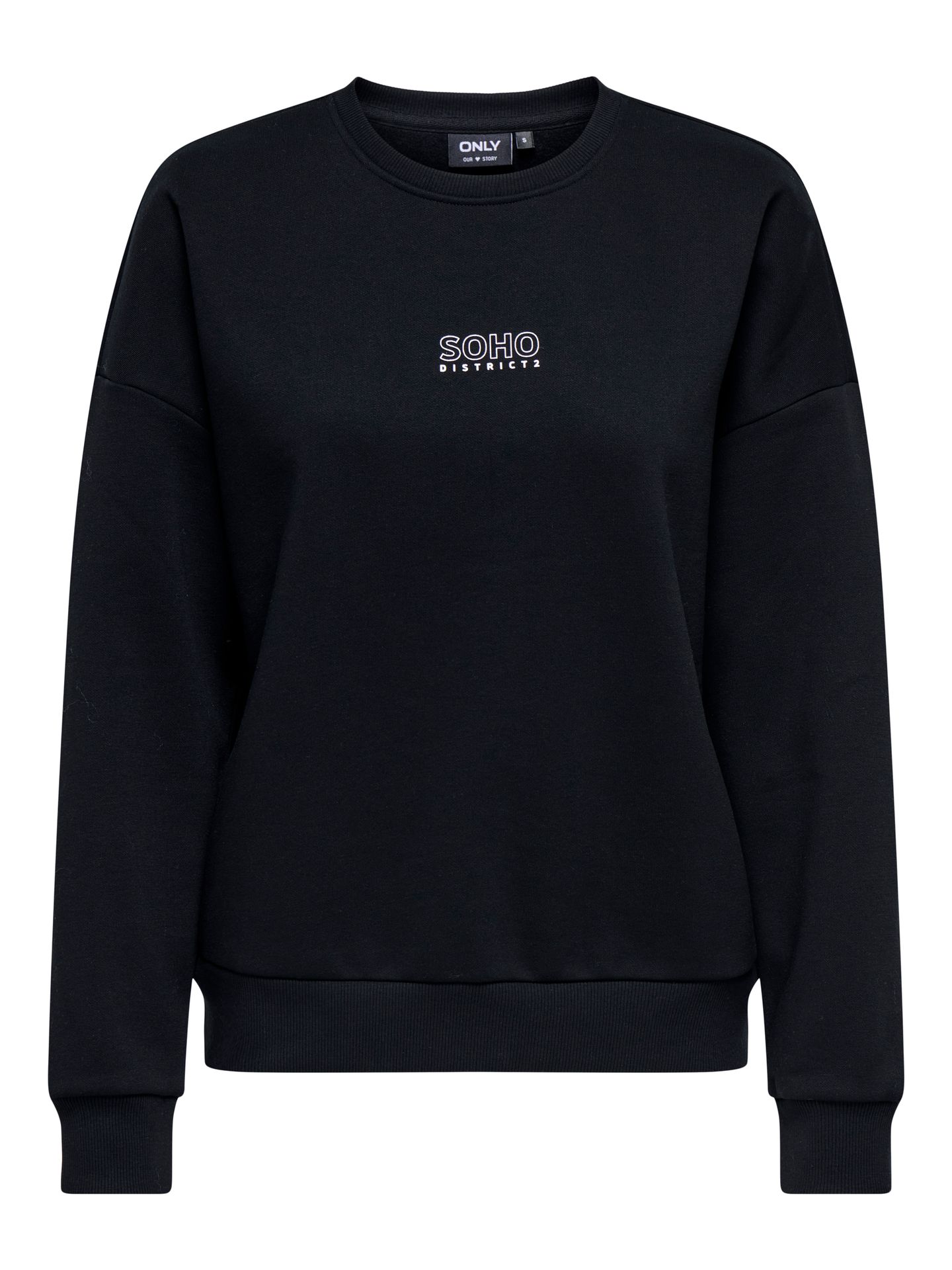 Only ONLZENJA BOXY L/S BOX SWT Black/Clematis blue glitter 2900159645061