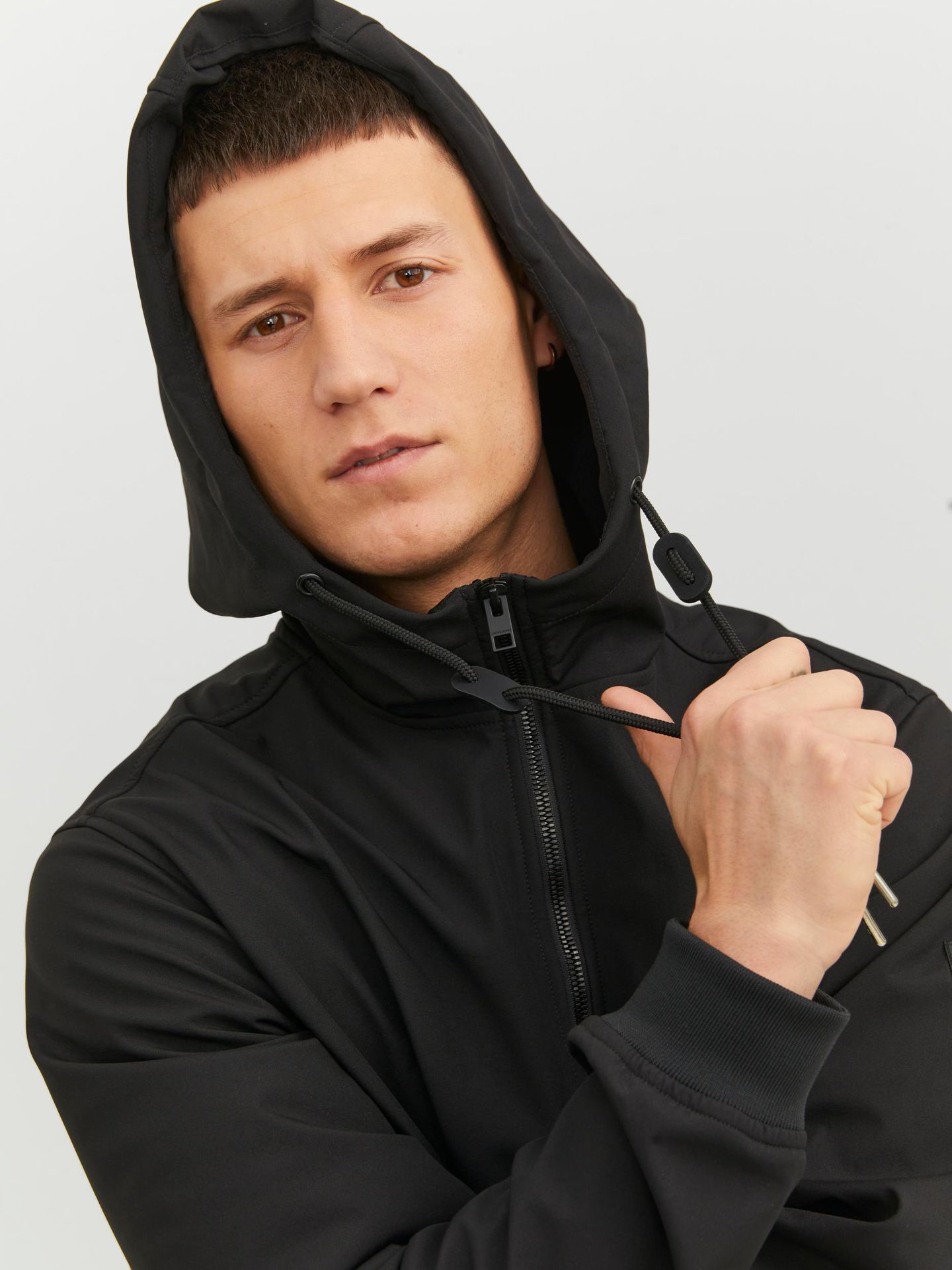 Jack & Jones JJEBASIC SOFTSHELL HOOD NOOS Black 2900141411056
