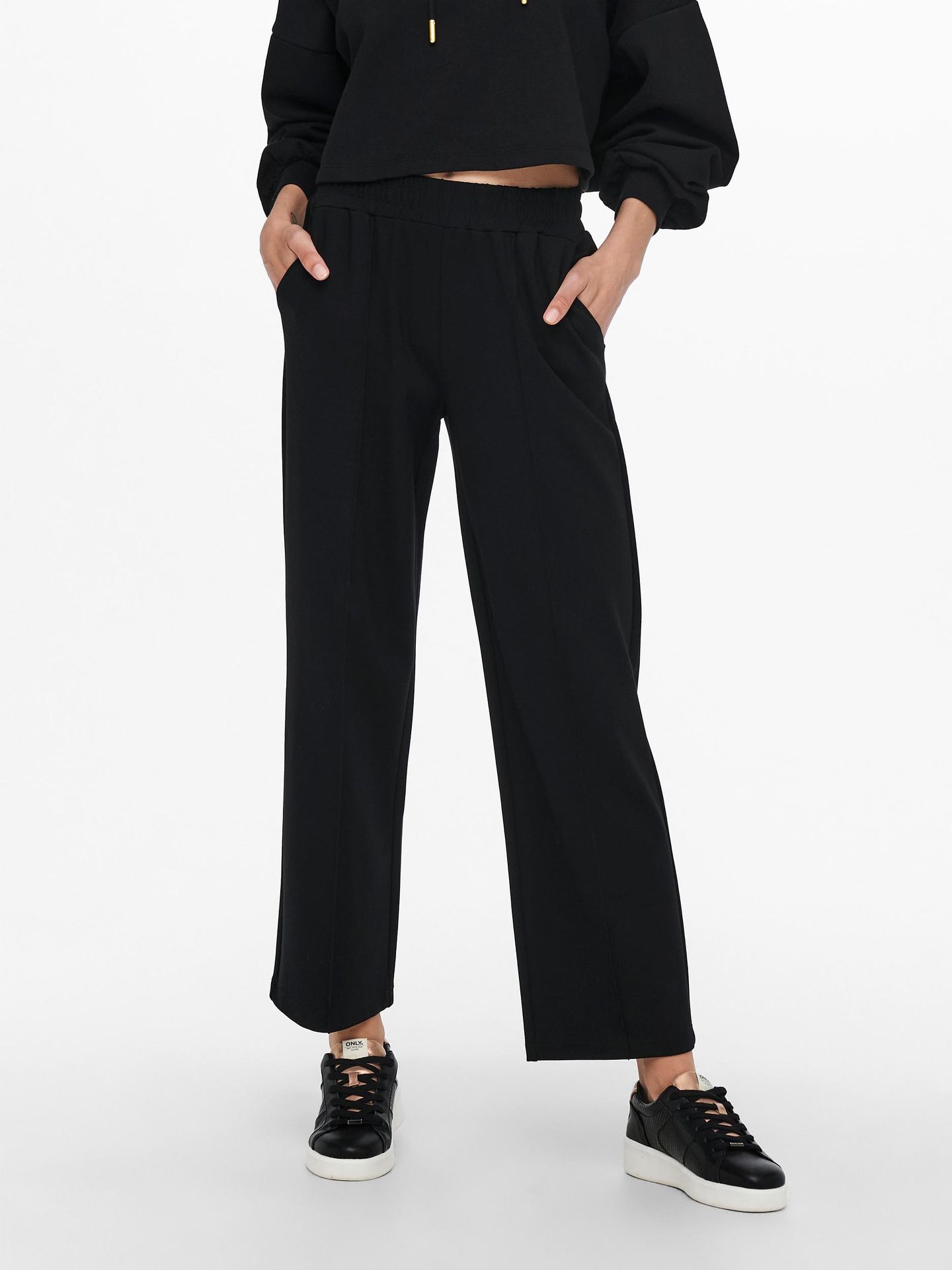 Only ONLPOPTRASH-SUKI LIFE MW PANT PNT N Black 2900141412091