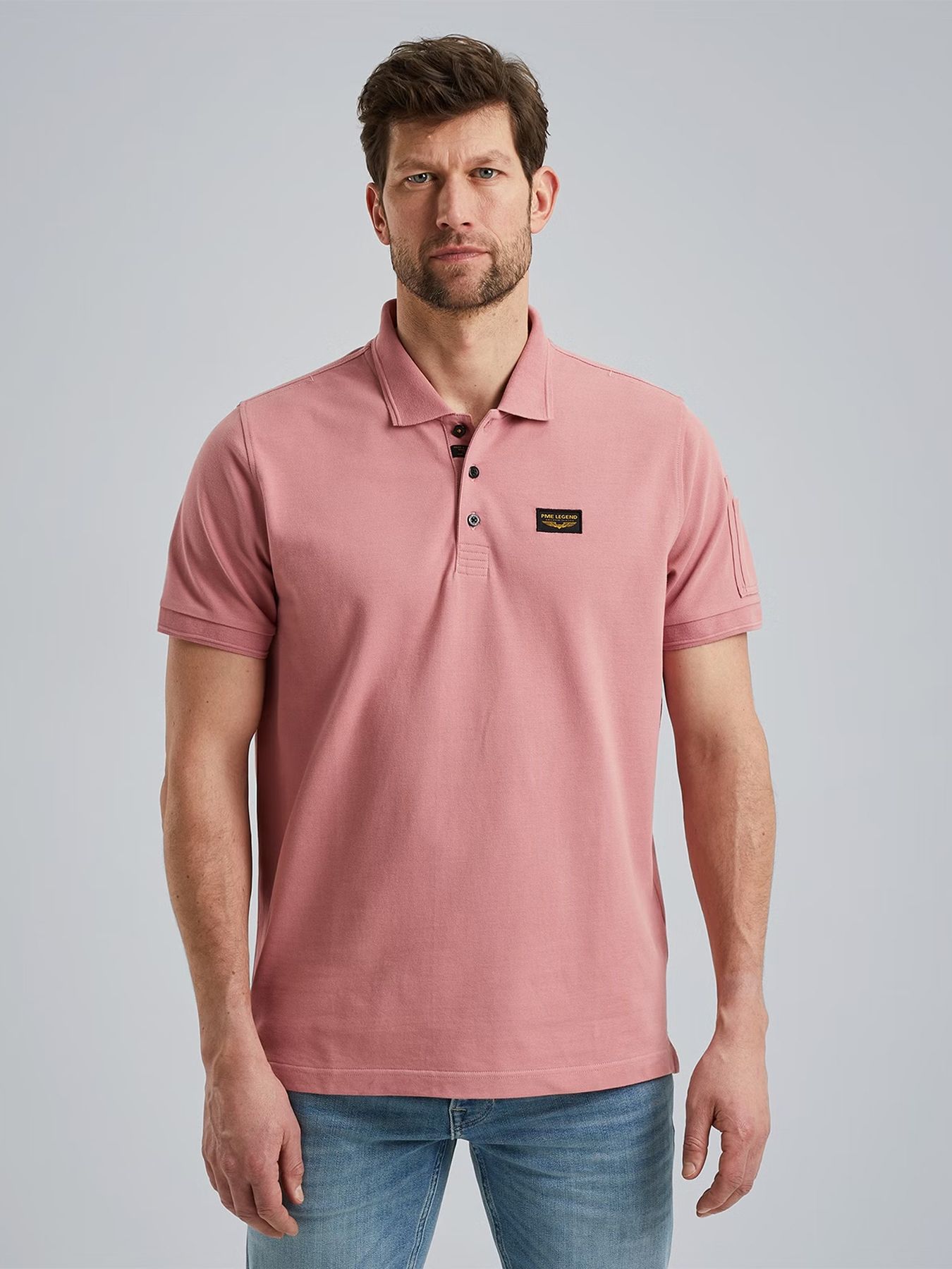 Pme Legend Short sleeve polo Trackway Dusty Rose 2900148763028
