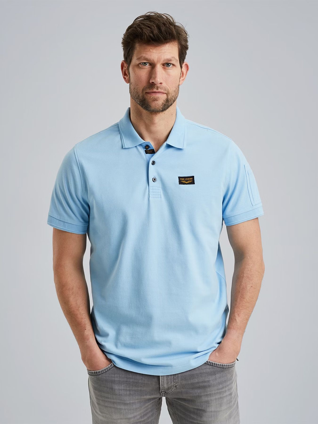 Pme Legend Short sleeve polo Trackway Airy Blue 00105285-5326