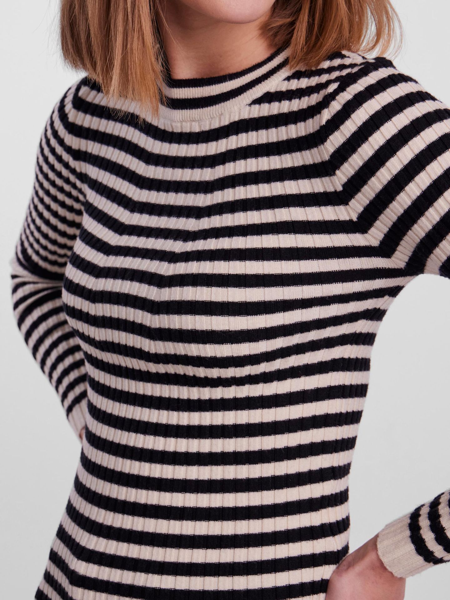 Pieces PCCRISTA LS O-NECK KNIT NOOS BC Black/Leo 2900141509036