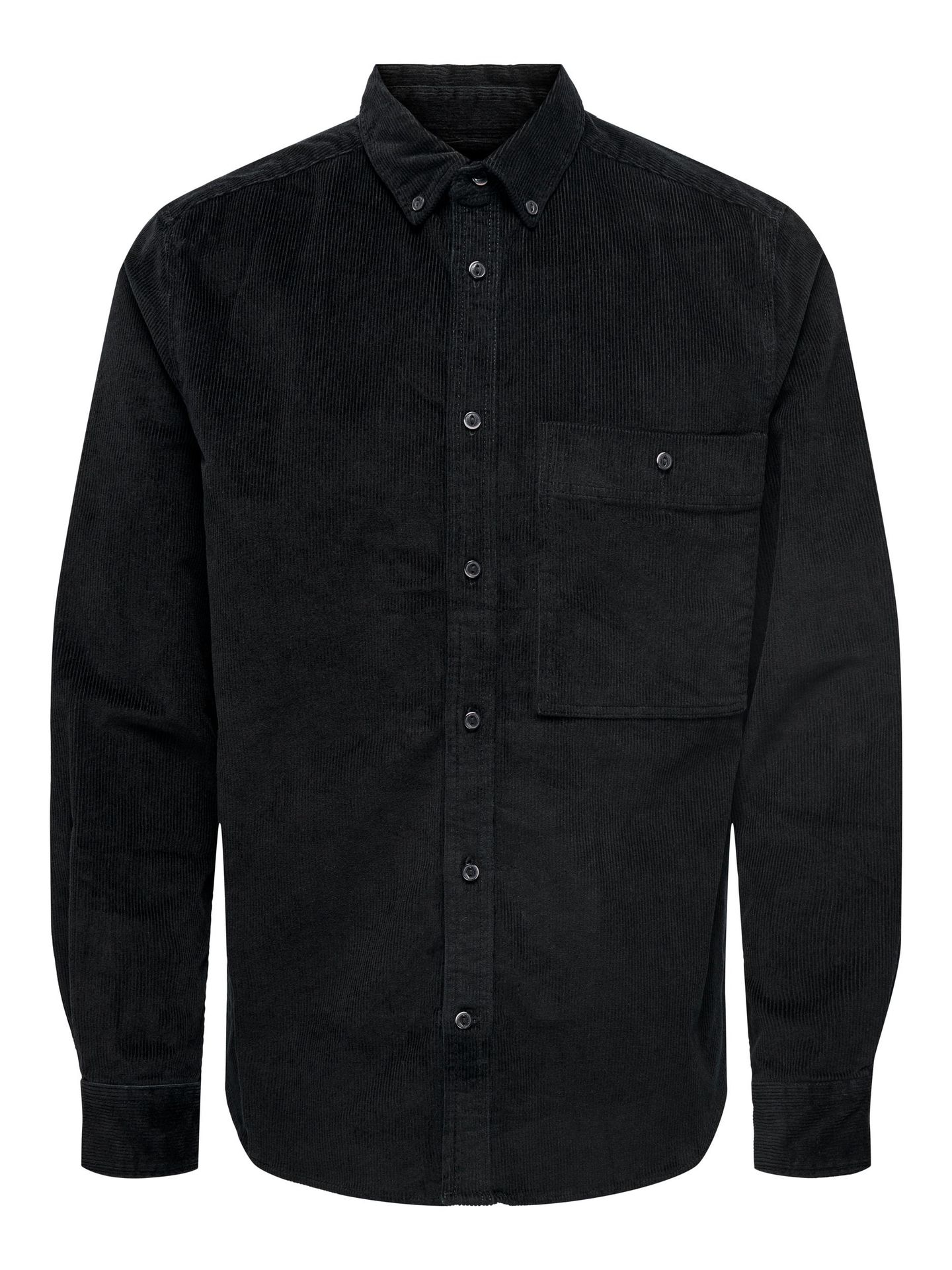 Only & Sons ONSNEWTERRY REG CORD LS SHIRT NOOS Black 2900141590027 Only & Sons ONSNEWTERRY REG CORD LS SHIRT NOOS Black 2900141590027