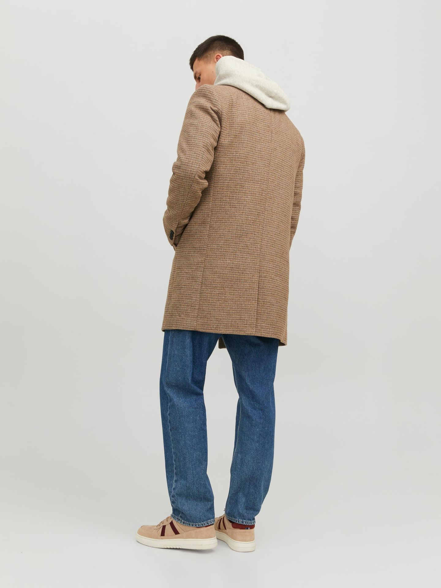 Jack & Jones JJEMORRISON WOOL COAT SN Crockery/CHECK 2900141772041