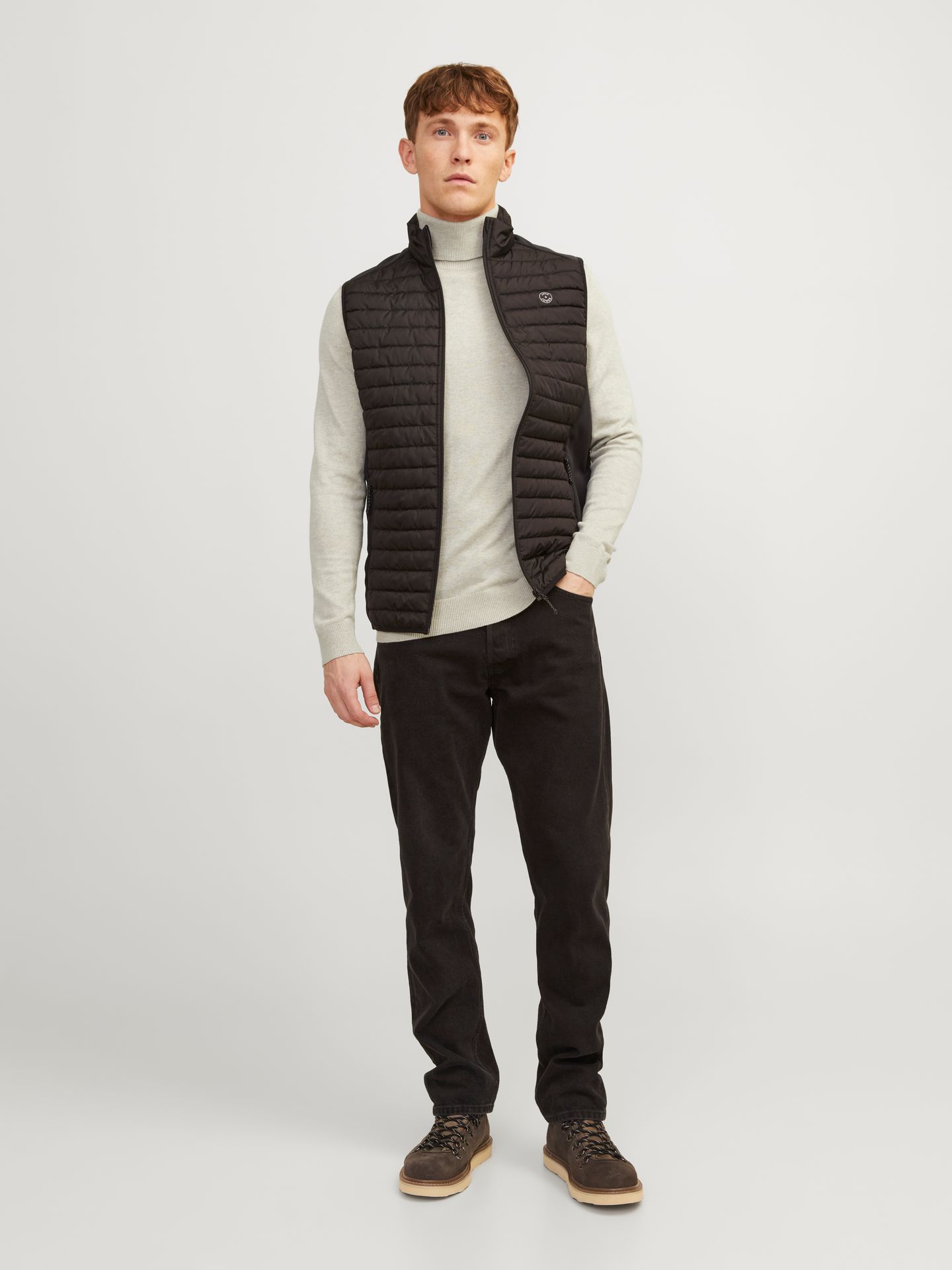 Jack & Jones JJEEMIL KNIT ROLL NECK NOOS Oatmeal/Melange 2900158452059 Jack & Jones JJEEMIL KNIT ROLL NECK NOOS Oatmeal/Melange 2900158452059