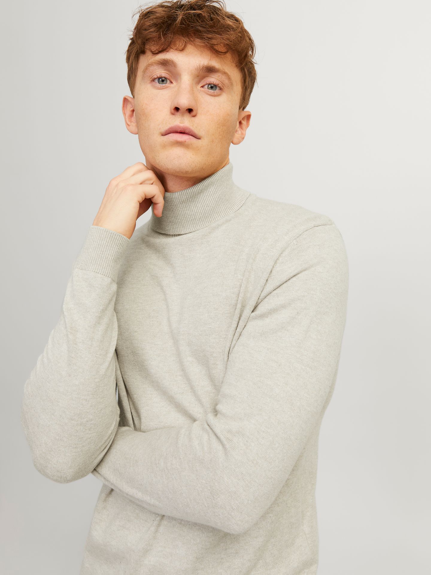 Jack & Jones JJEEMIL KNIT ROLL NECK NOOS Oatmeal/Melange 2900158452059 Jack & Jones JJEEMIL KNIT ROLL NECK NOOS Oatmeal/Melange 2900158452059