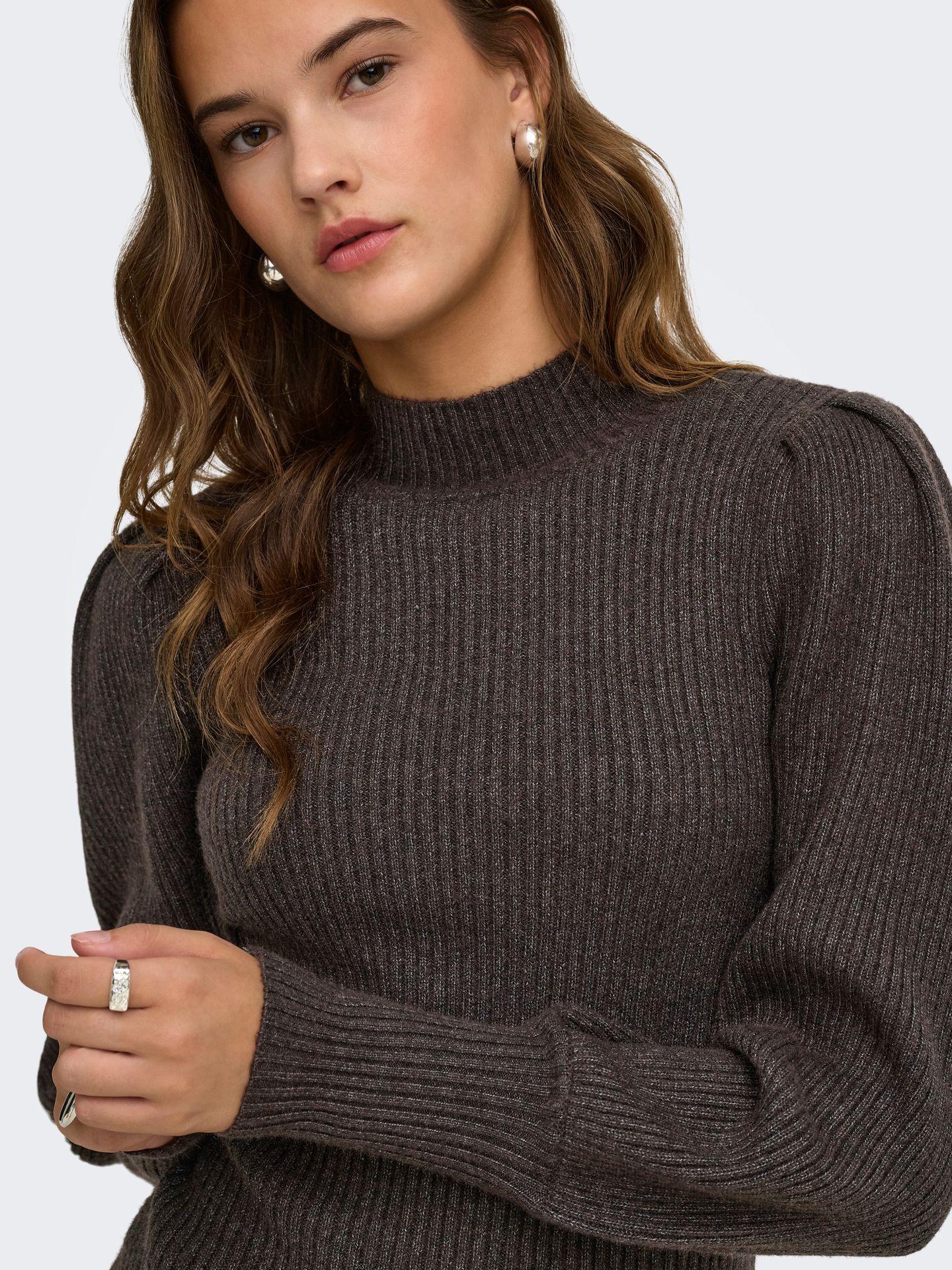 Only ONLKATIA L/S HIGHNECK PULLOVER KNT Chocolate Torte 2900169565038