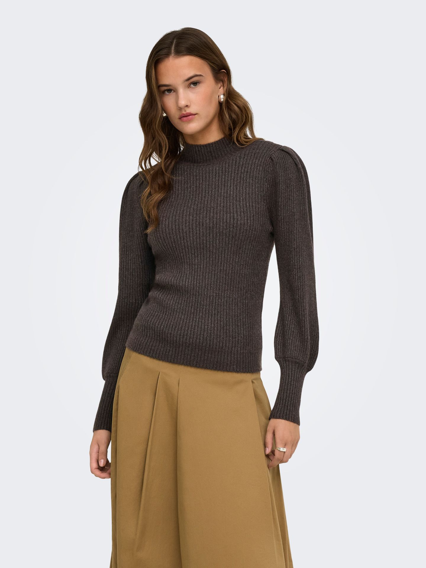 Only ONLKATIA L/S HIGHNECK PULLOVER KNT Chocolate Torte 2900169565038