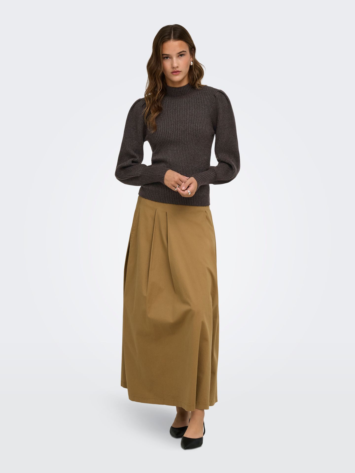 Only ONLKATIA L/S HIGHNECK PULLOVER KNT Chocolate Torte 2900169565038
