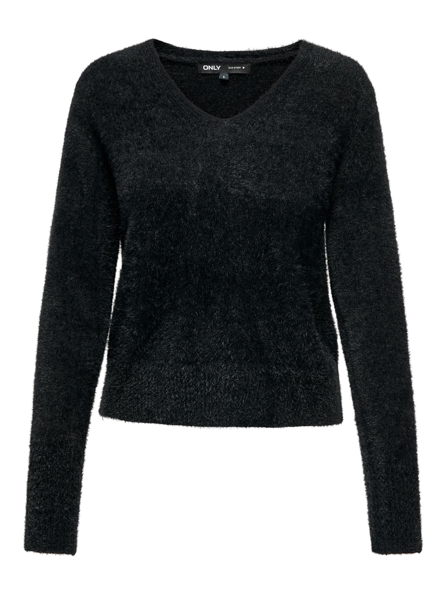 Only ONLELLA PIUMO LS V-NECK NCA KNT Black 2900160682055