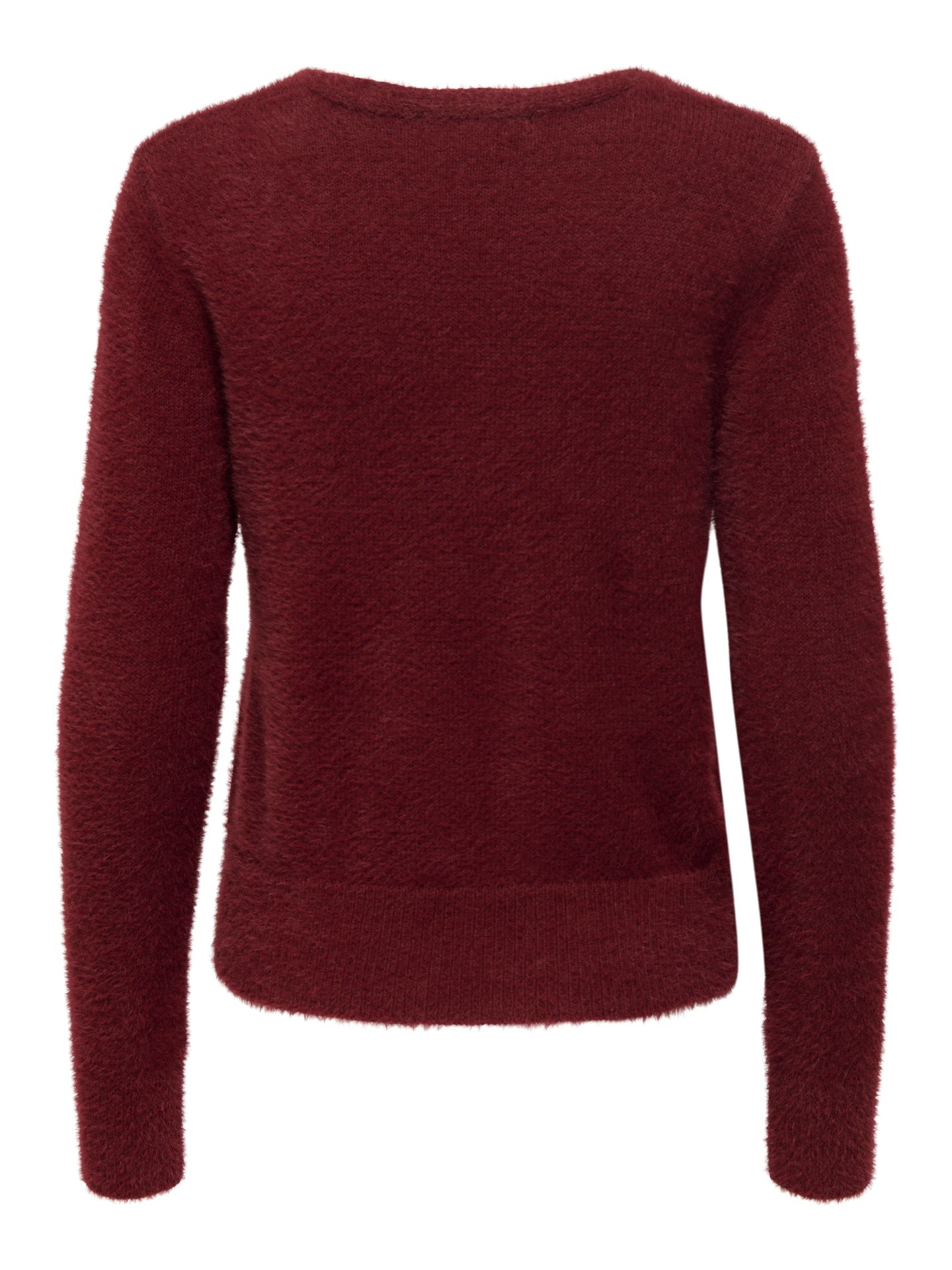 Only ONLELLA PIUMO LS V-NECK NCA KNT Cabernet 2900160683014