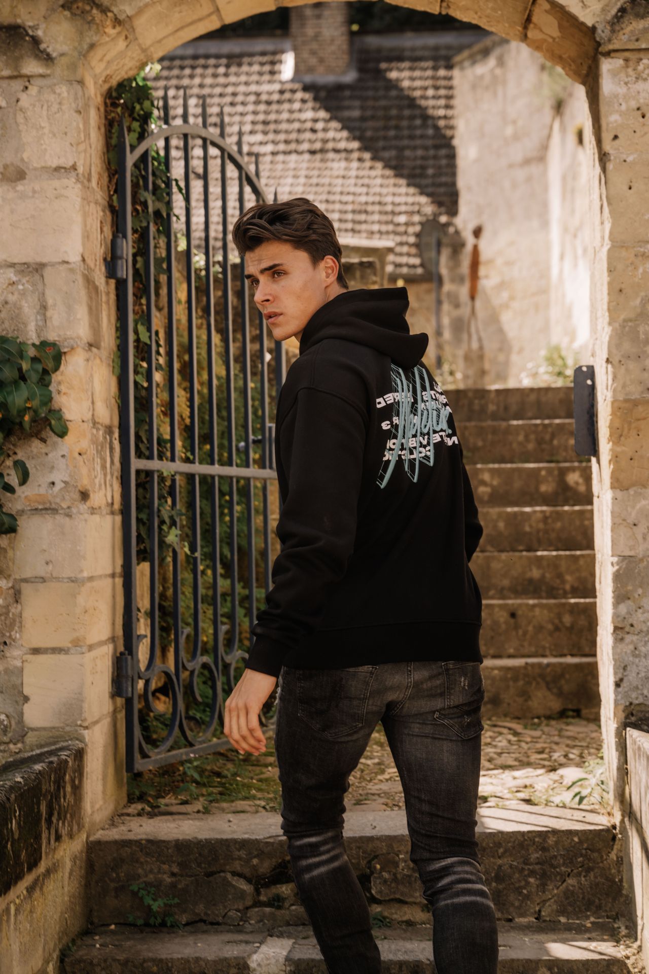 Malelions Mm1-aw23-03 hoodie Black/Turquoise 00105445-924