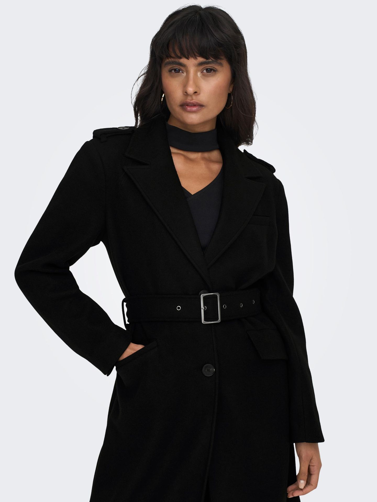 Only ONLSIF FILIPPA LIFE BELTED COAT CC Black/581 Black scarlett 00105451-EKA26011400000387