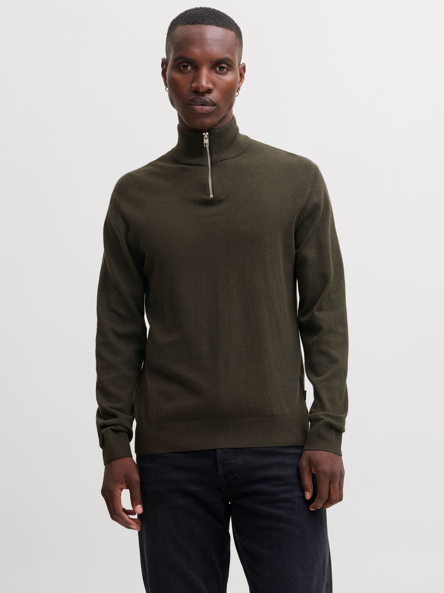 Jack & Jones JJEEMIL KNIT HALF ZIP NOOS Rosin 2900168550028