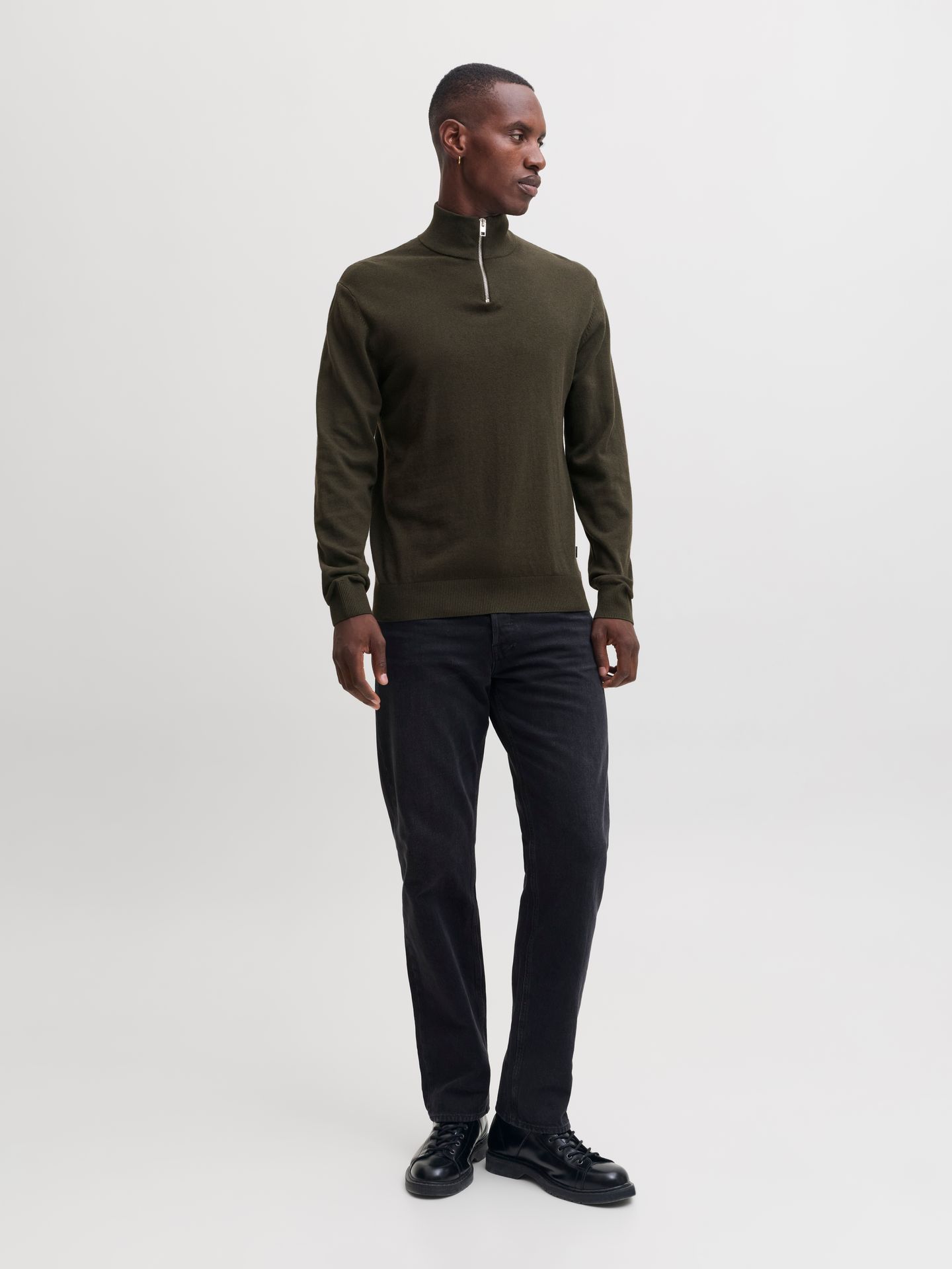 Jack & Jones JJEEMIL KNIT HALF ZIP NOOS Rosin 2900168550028