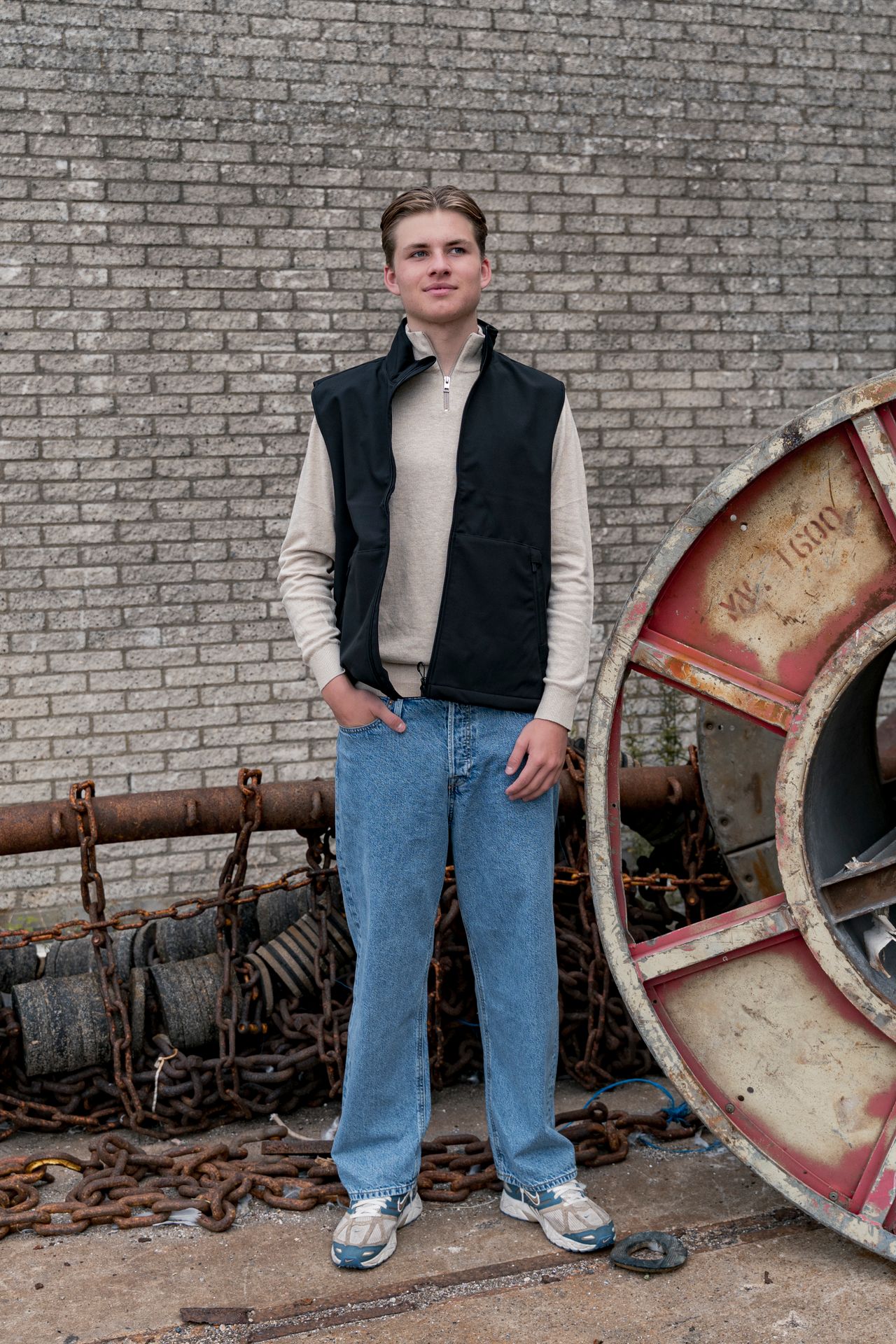 Jack & Jones JJEEMIL KNIT HALF ZIP NOOS Oatmeal/Melange 2900159911043