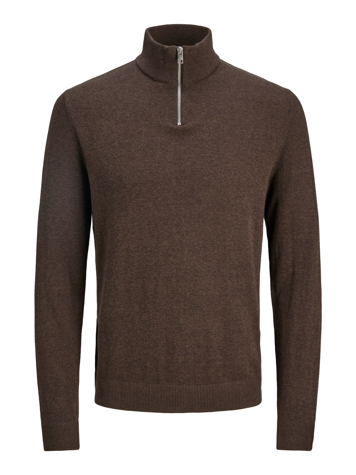 Jack & Jones JJEEMIL KNIT HALF ZIP NOOS Mulch/TWIST 00105462-EKA26011400003673