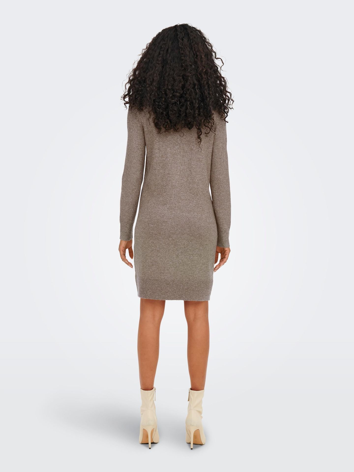 Only ONLRICA LIFE L/S O-NECK DRESS KNT N Brownie/MELANGE 2900141740033