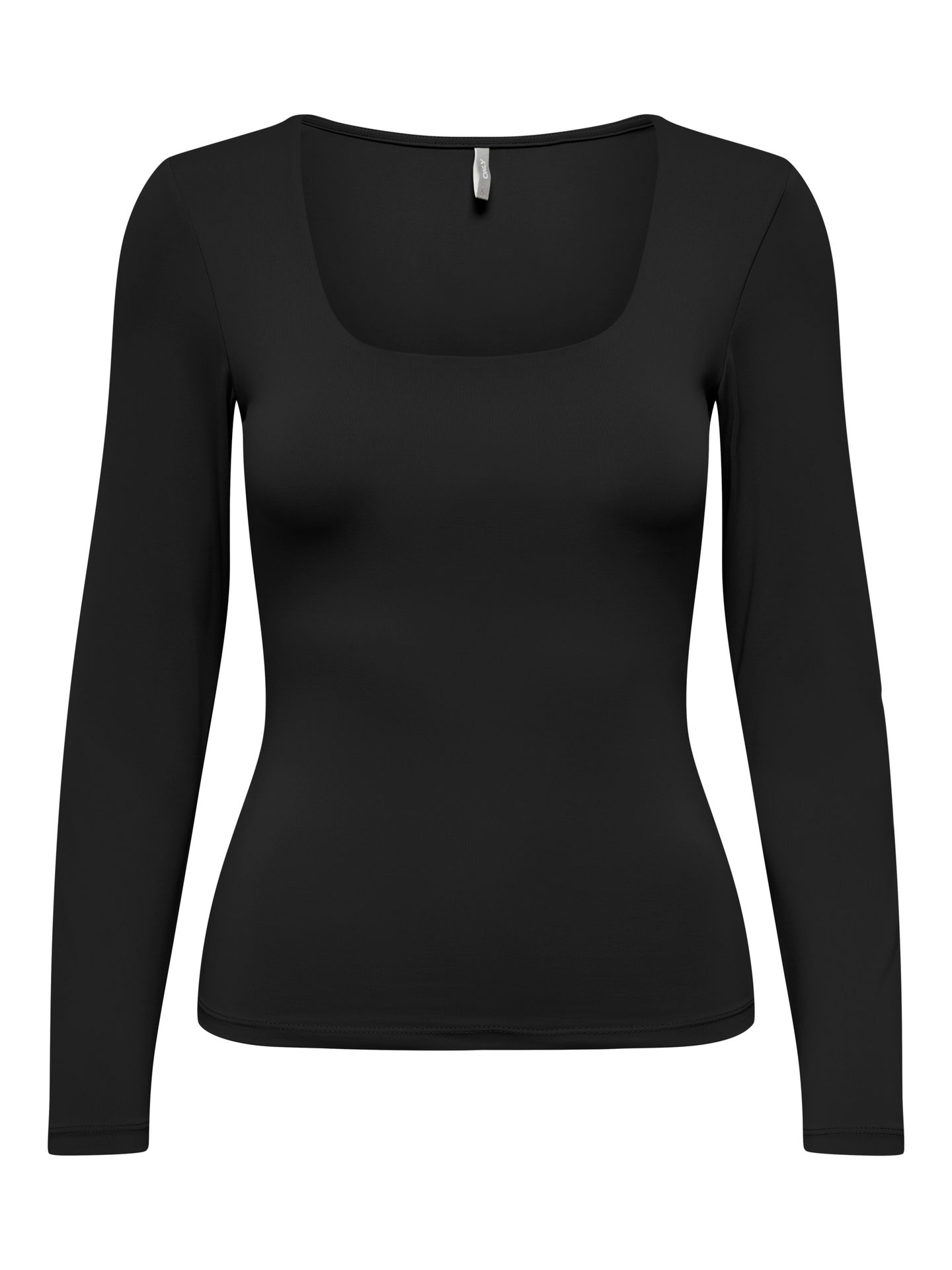 Only ONLEA L/S 2-WAY DEEP NECK TOP JRS Black 00105524-EKA26011400000004