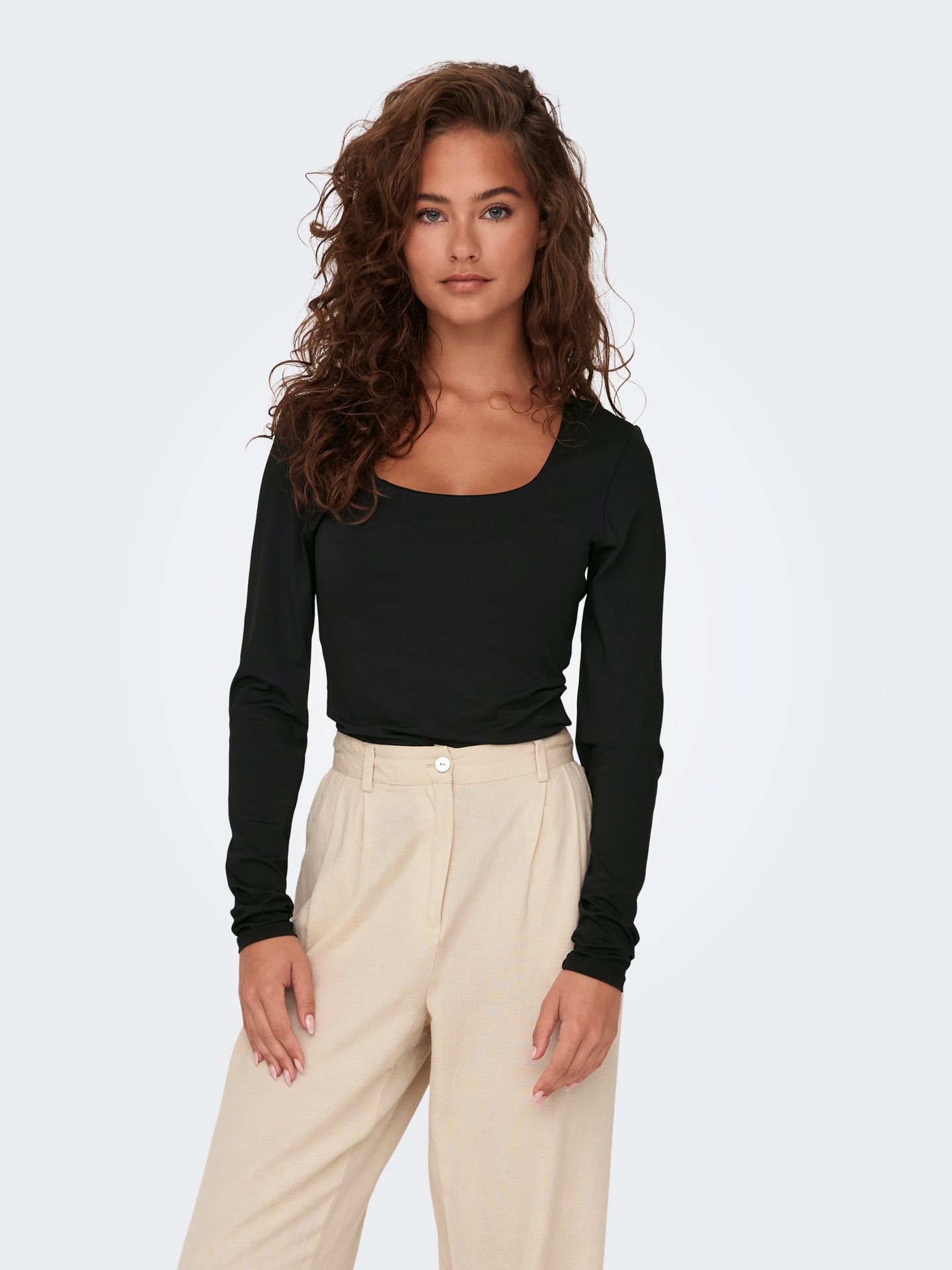 Only ONLEA L/S 2-WAY DEEP NECK TOP JRS Black 2900158409053 Only ONLEA L/S 2-WAY DEEP NECK TOP JRS Black 2900158409053