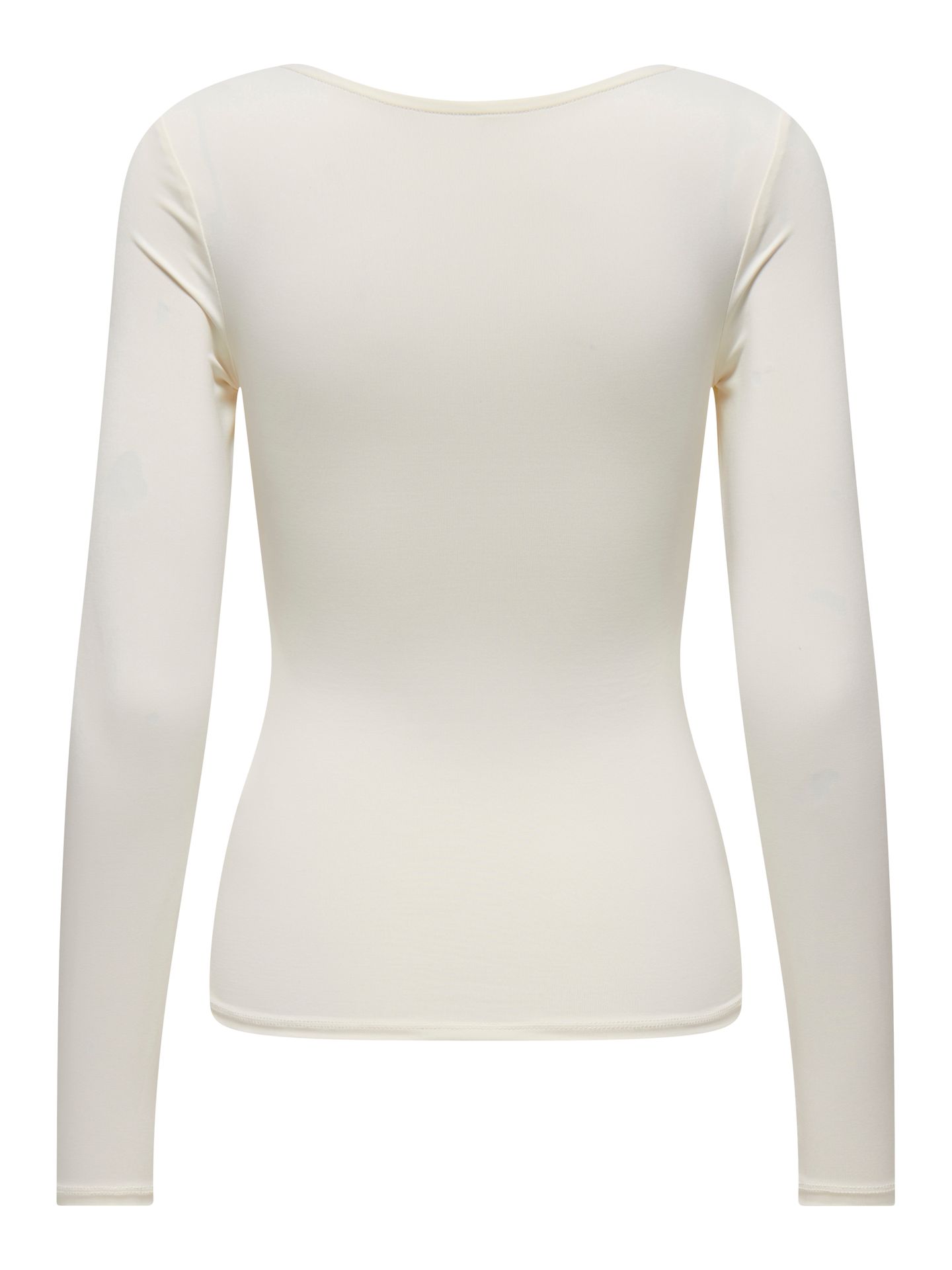 Only ONLEA L/S 2-WAY DEEP NECK TOP JRS Cloud Dancer 00105524-EKA26011400000019