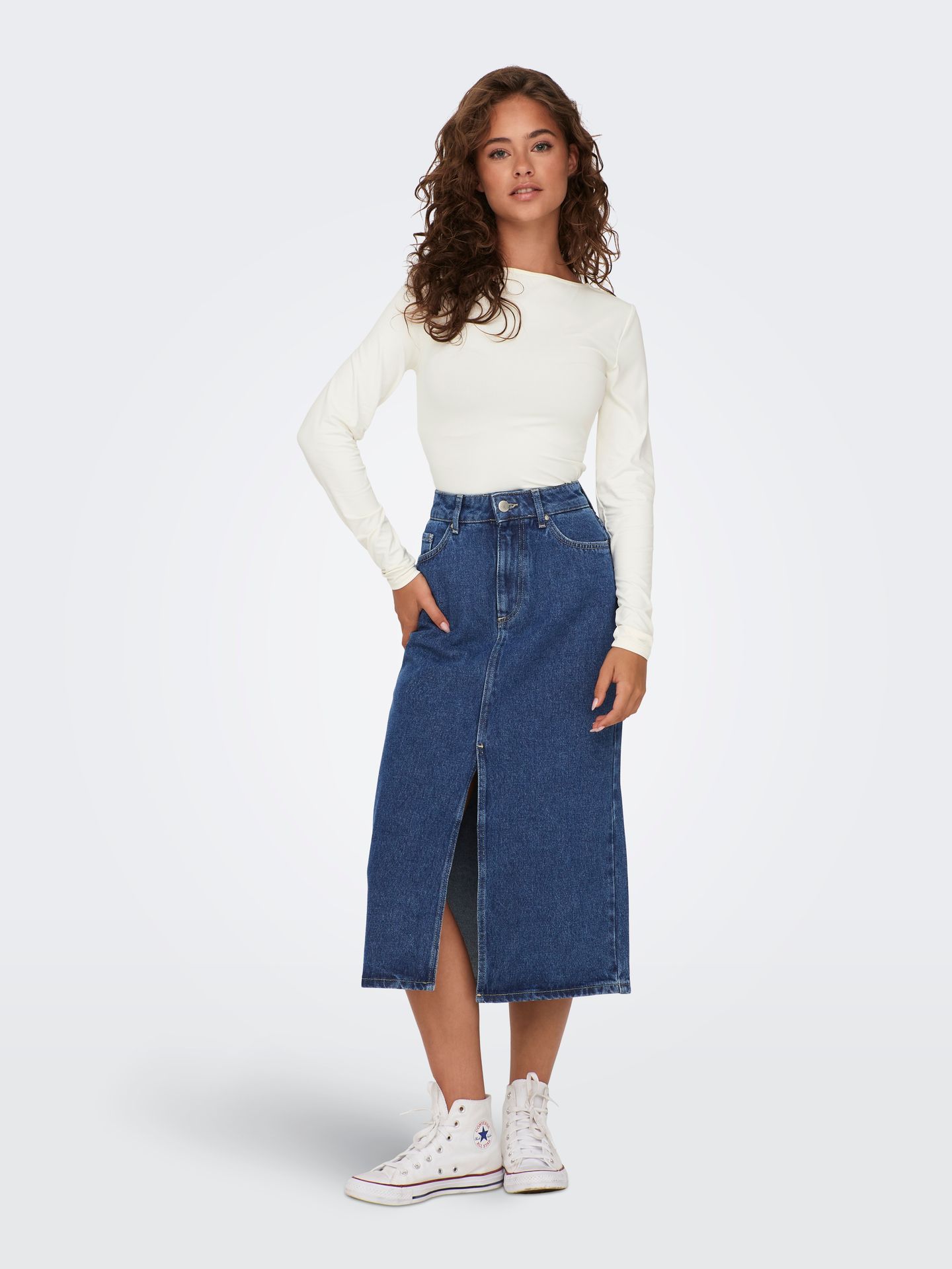 Only ONLEA L/S 2-WAY DEEP NECK TOP JRS Cloud Dancer 2900158410011 Only ONLEA L/S 2-WAY DEEP NECK TOP JRS Cloud Dancer 2900158410011