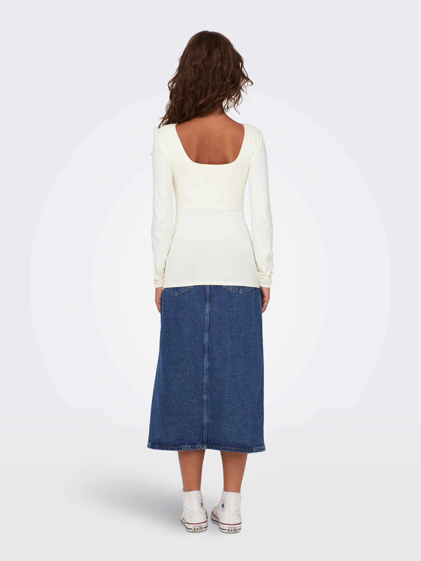 Only ONLEA L/S 2-WAY DEEP NECK TOP JRS Cloud Dancer 2900158410011 Only ONLEA L/S 2-WAY DEEP NECK TOP JRS Cloud Dancer 2900158410011