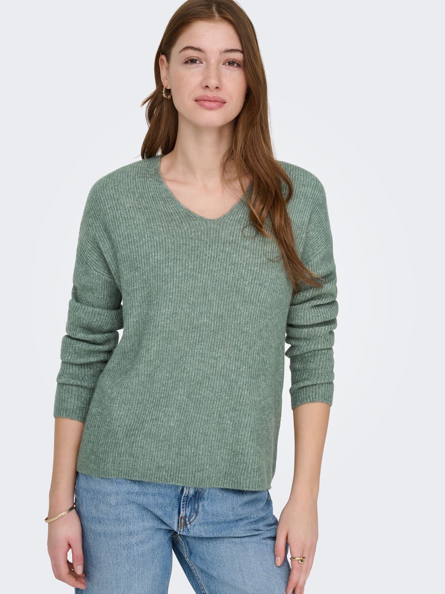 ONLCAMILLA V-NECK L/S PULLOVER KNT