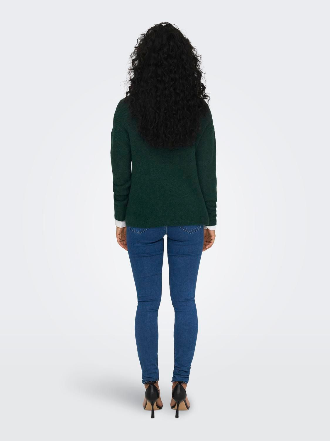 Only ONLCAMILLA V-NECK L/S PULLOVER KNT Scarab/DARK FOREST 2900150335039